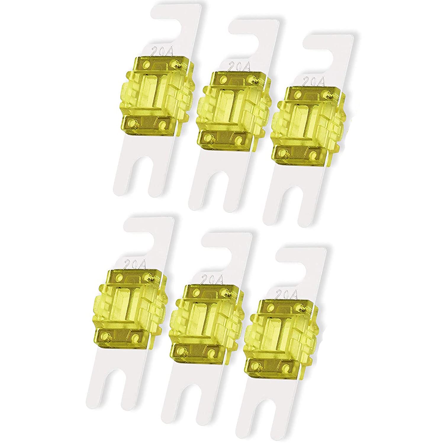 Greluma 6 Stk 20A Mini ANL Sicherungen für Automobil Marine Audio Video System Elektronik Sicherung 6-20A Sicherungen Angebot bei HelloDeals
