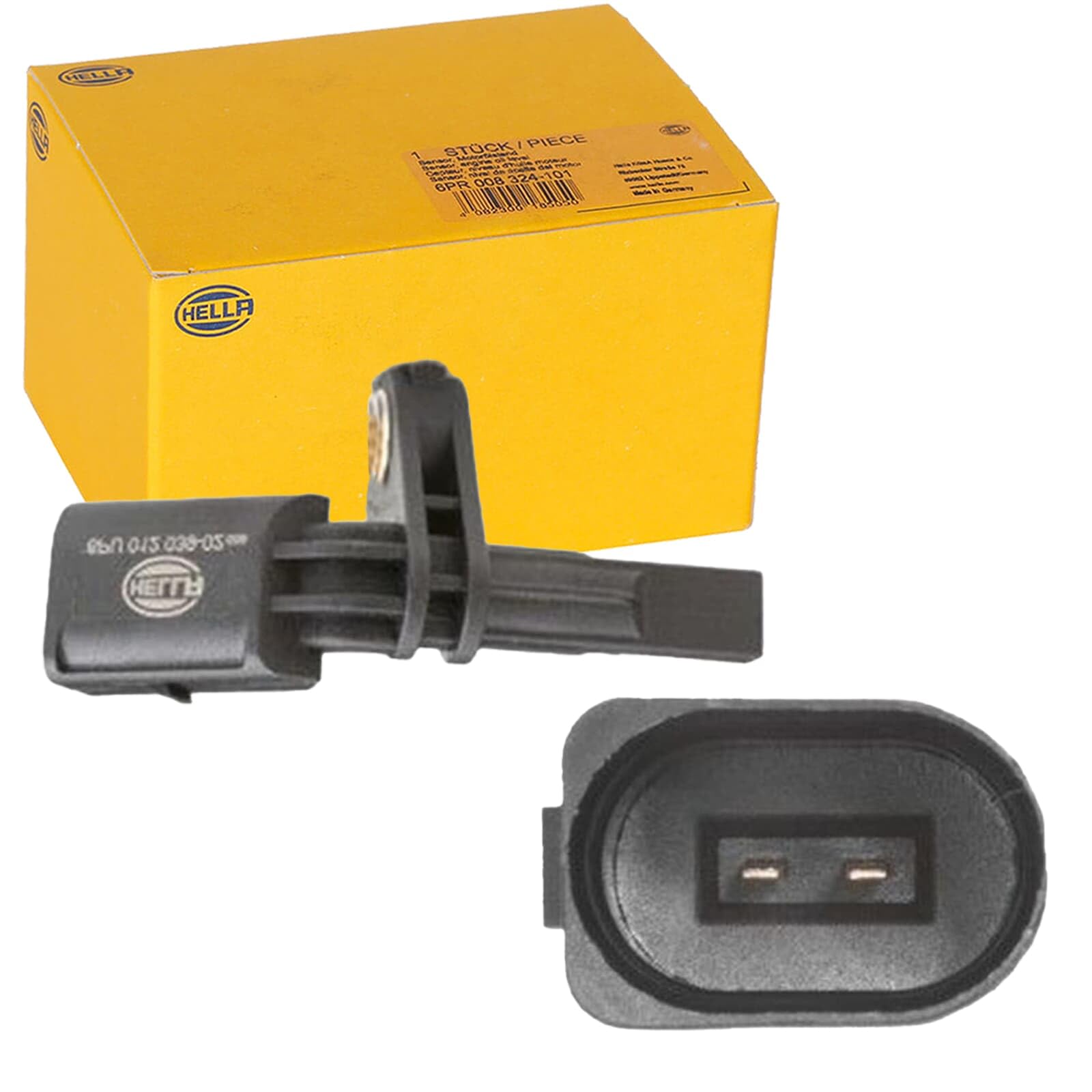 HELLA 6PU 012 039-021 Sensor, Raddrehzahl - 12V - 2-polig - Vorderachse rechts - ohne Kabel Single Angebot bei HelloDeals