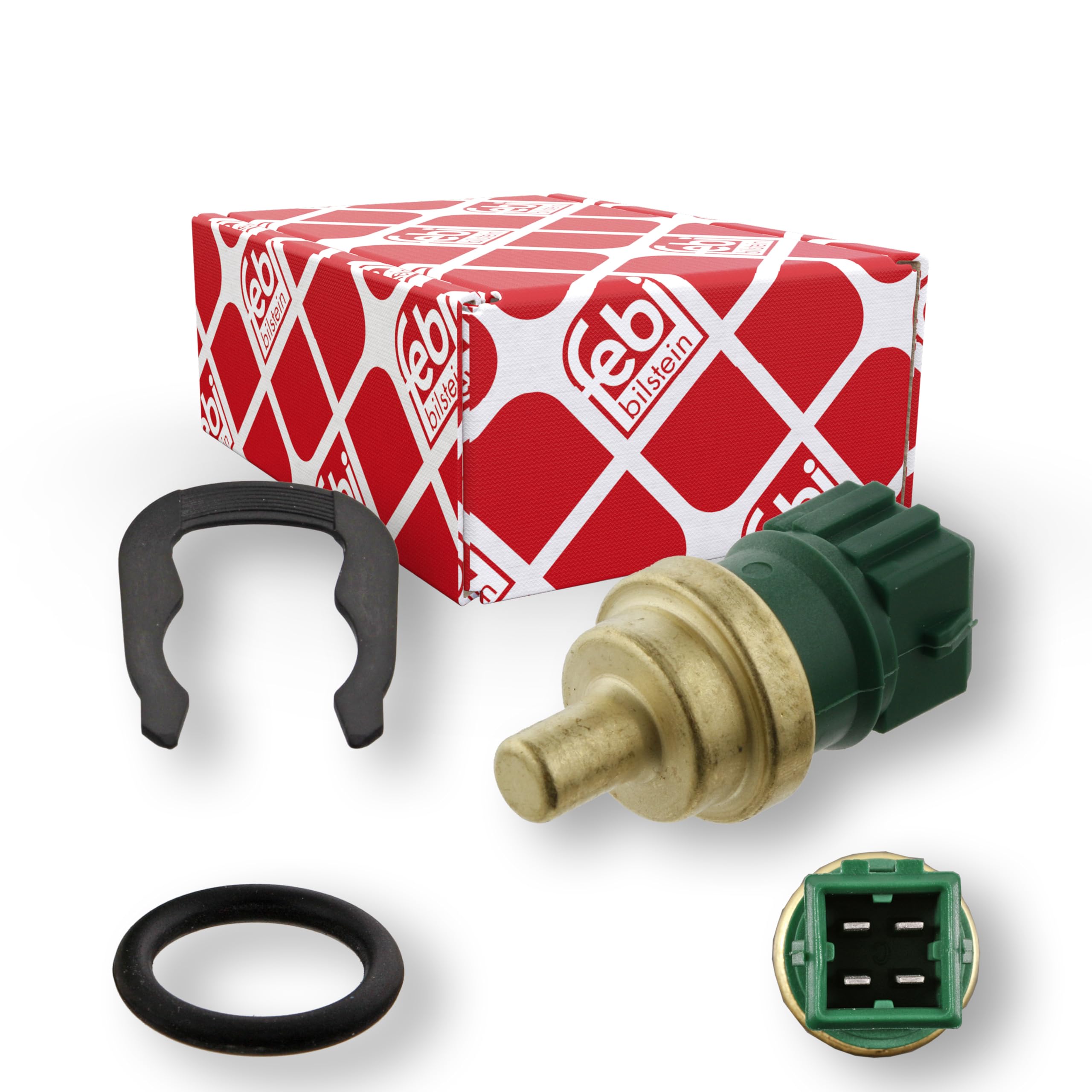 febi bilstein 31539 Kühlmitteltemperatursensor mit Dichtung und Haltefeder, 1 Stück Angebot bei HelloDeals