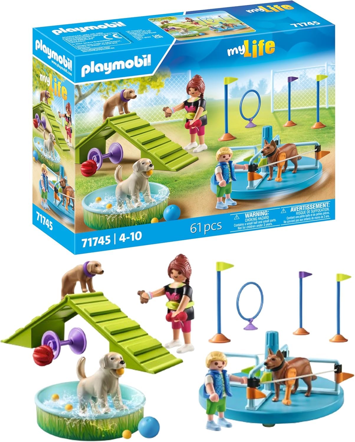 PLAYMOBIL | Hundespielplatz | Hunde Spielzeug Kind | Hundefiguren Set | Spielzeug für Kinder ab 4 Jahren | 71745 Angebot bei HelloDeals