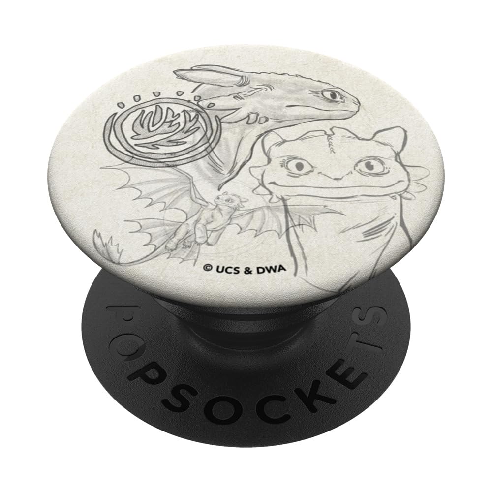 DreamWorks Dragons Night Fury Sketch Toothless PopSockets Klebender PopGrip Adhesive PopGrip Angebot bei HelloDeals