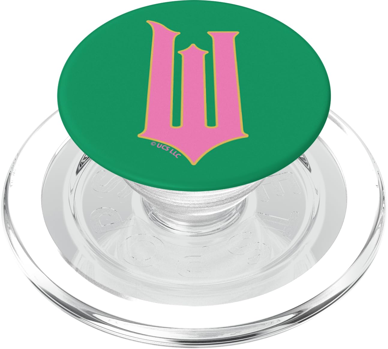 Wicked Movie W Logo Pink Goes Good With Green PopSockets PopGrip für MagSafe Magnetisch PopGrip Angebot bei HelloDeals