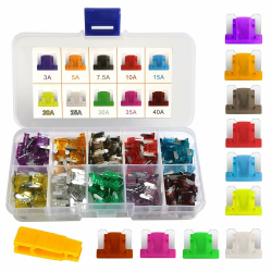 Gebildet Niedriges Profil KFZ Sicherungen Set 100 Stücke 12V-24V Klein Auto Sicherungen, Autosicherung Flachsicherung, Auto Stecksicherung (3A/5A/7,5A/10A/15A/20A/25A/30A/35A/40A) Sicherungen Sortiment Angebot bei HelloDeals