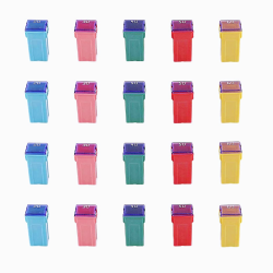 HUAZIZ 20 Stück Jcase Blocksicherung Mini Auto Sicherung 20A/30A/40A/50A/60A, Standard Automotive Low Profile Box Shaped Mini Fuse Assortment Kit for Pickup Trucks, Cars and SUVs H044 Angebot bei HelloDeals