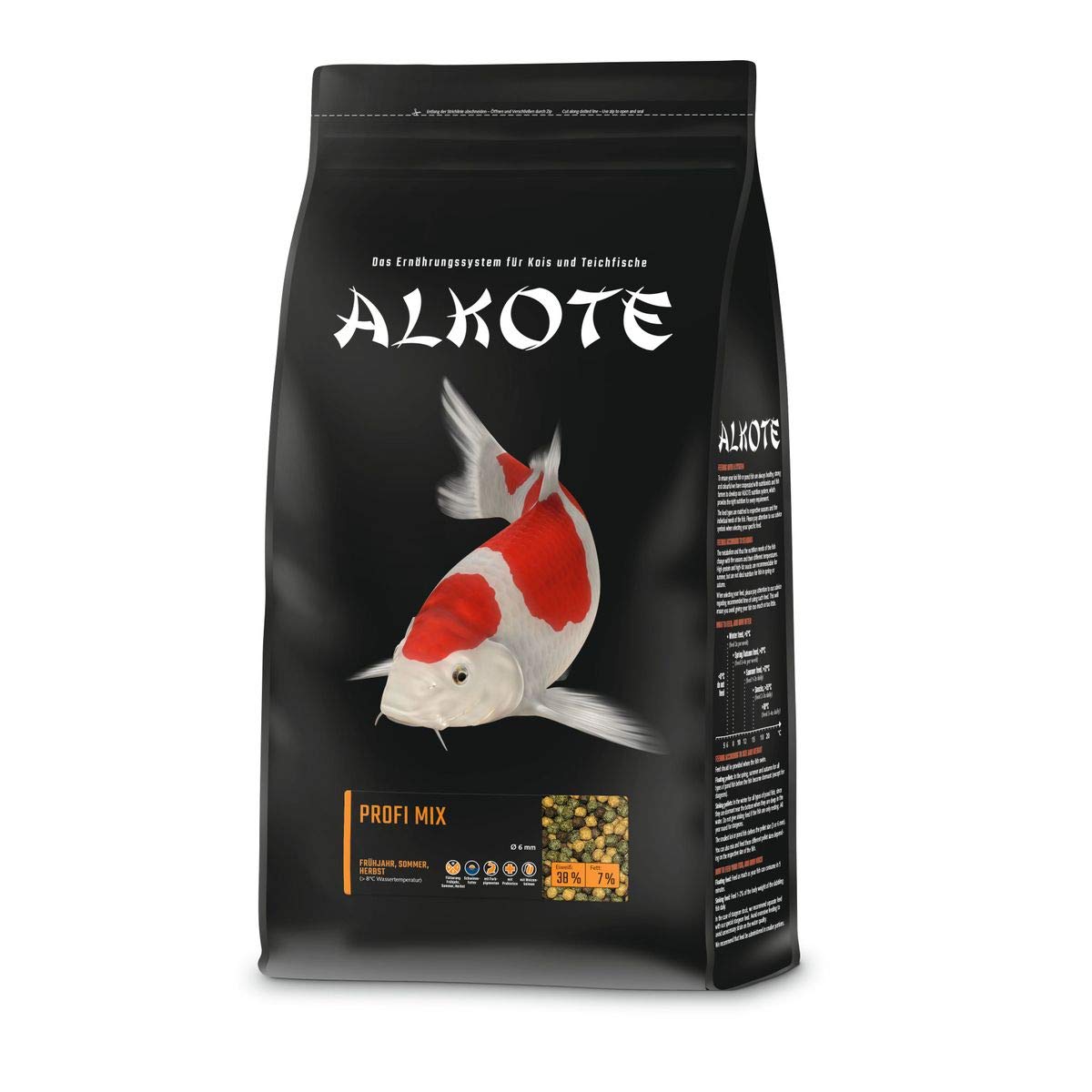 AL-KO-TE, 3-Jahreszeitenfutter für Kois, Frühjahr bis Herbst, Schwimmende Pellets, 6 mm, Hauptfutter Profi Mix, 3 kg Länge: 6 mm Single Angebot bei HelloDeals