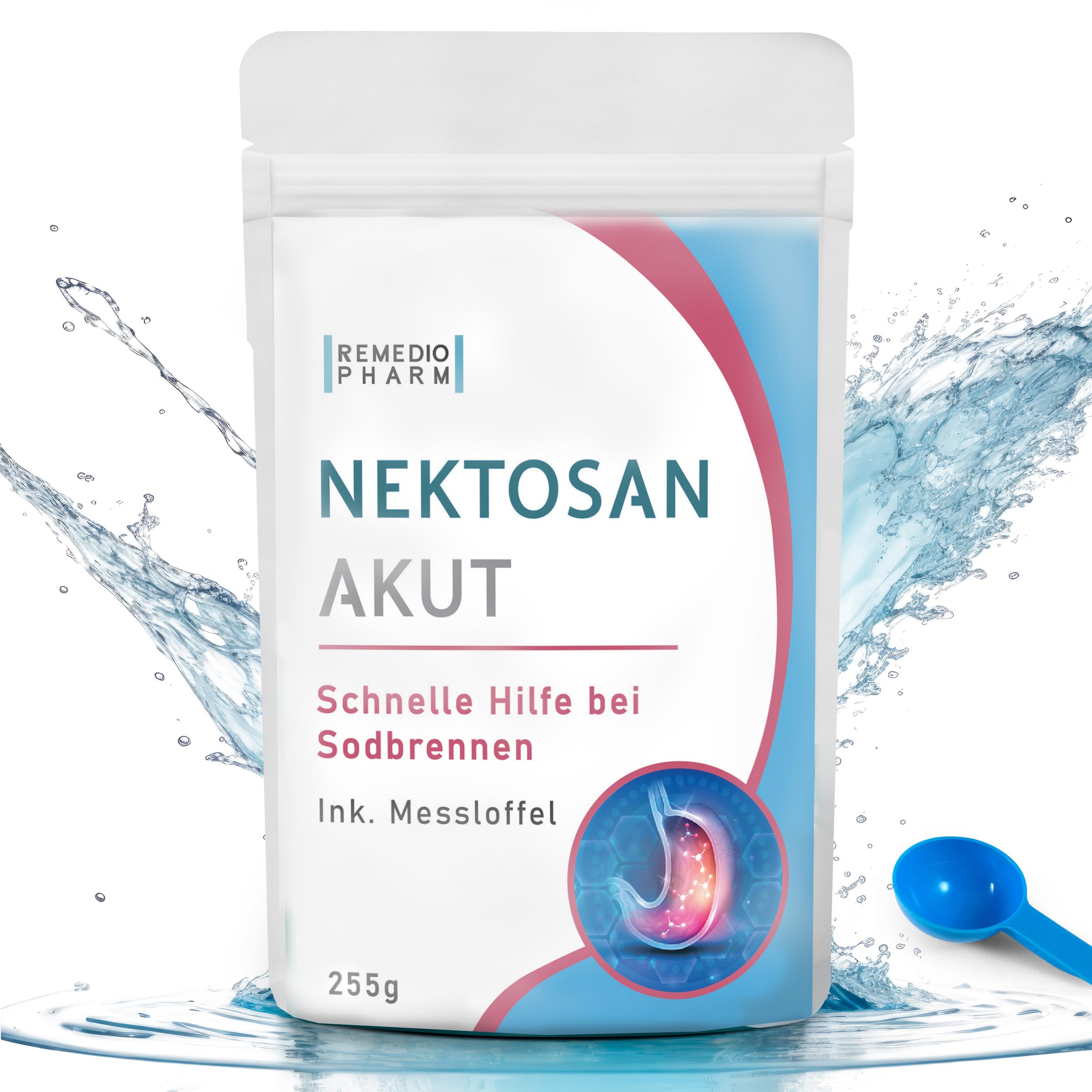 NEU! Nektosan Akut gegen Sodbrennen | Pantoprazol Alternative | Schneller akuter SOS Blocker bei Brennen -Vorbeuge gegen Reflux | XXL Packung 255g Angebot bei HelloDeals