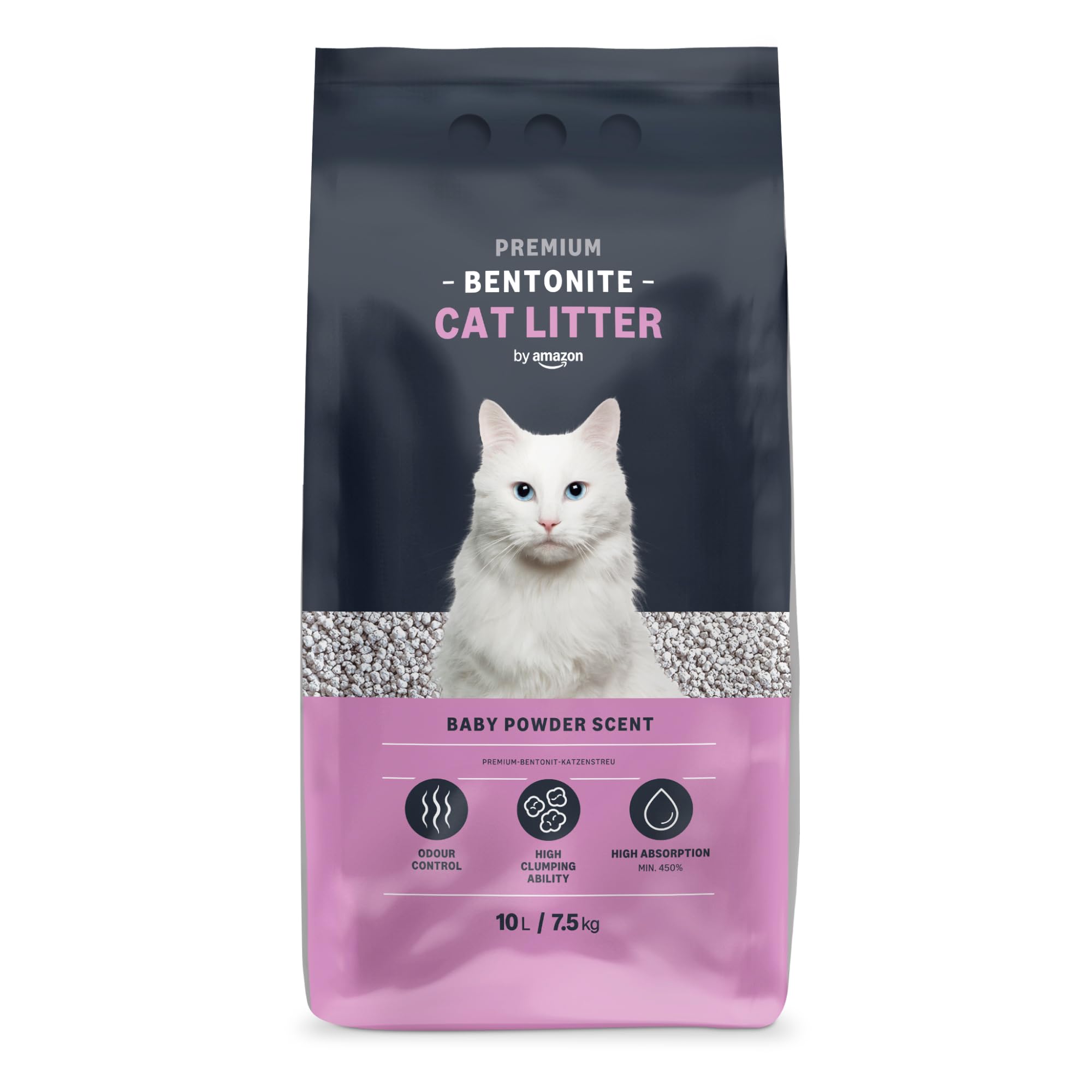 by Amazon Bentonite klumpendes Baby Puder Duft Katzenstreu, 10L, 1er-Pack grey 10L Angebot bei HelloDeals