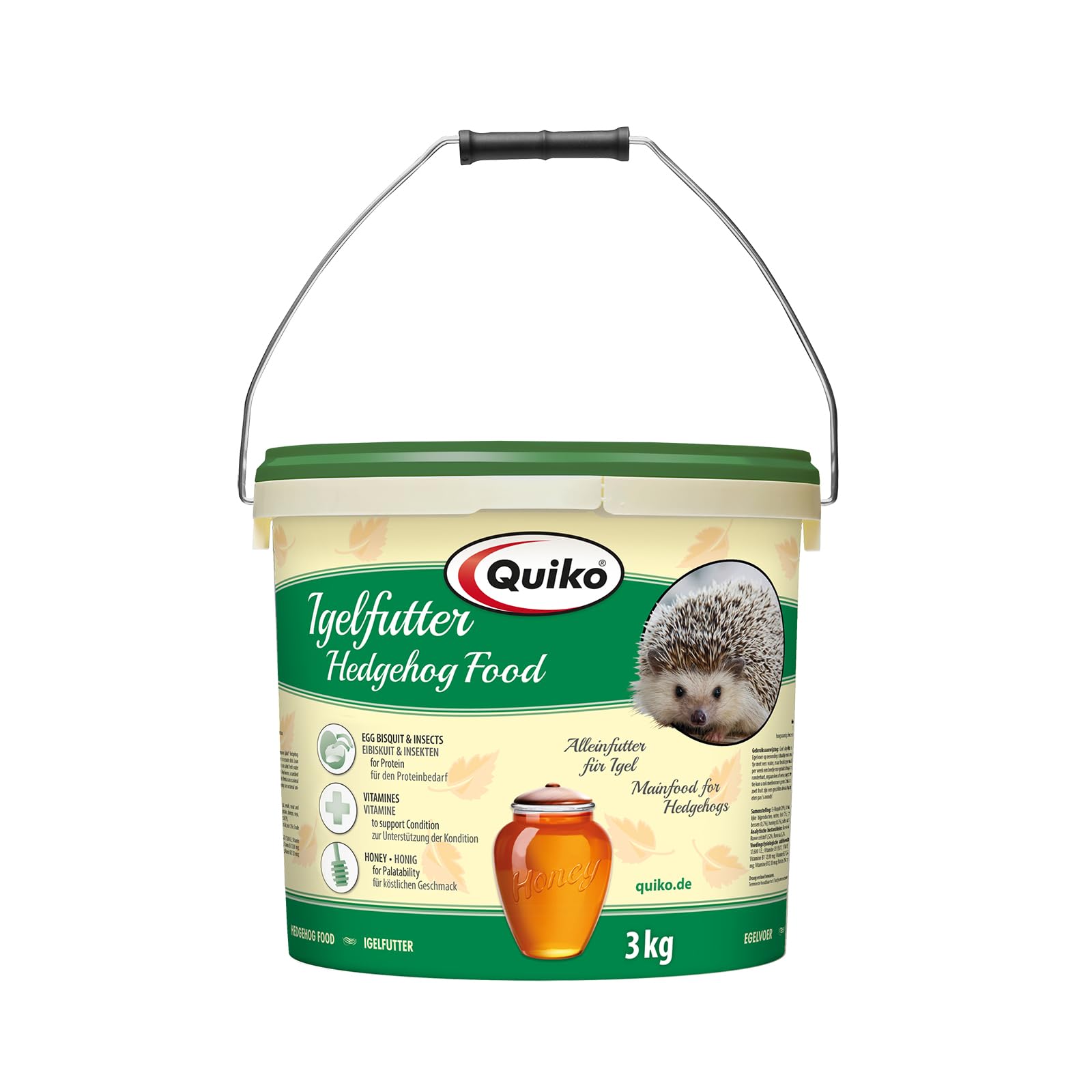 Quiko Igelfutter 3kg - Igelfutter Trockenfutter - Nahrhafte Vollnahrung - Mit Insekten und Eibiskuit für den Proteinbedarf - Speziell auf die Bedürfnisse des Igels abgestimmt Angebot bei HelloDeals