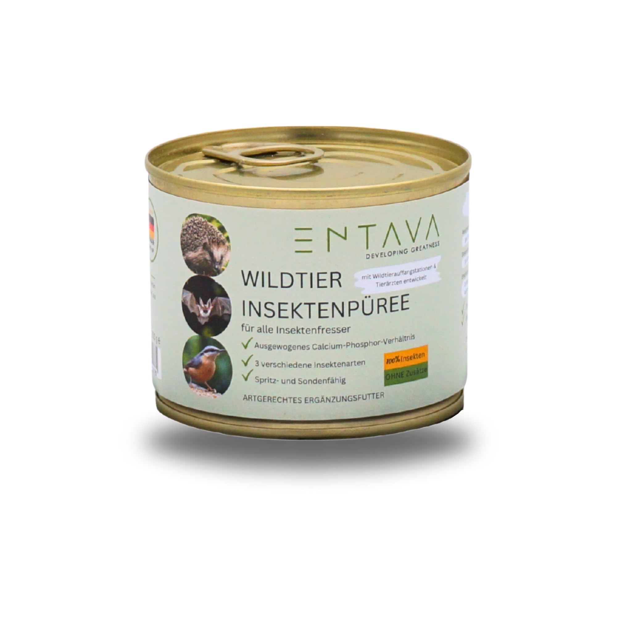 ENTAVA Frisches Insektenpüree - 100% Insekten, Igelfutter, Vogelfutter, Reptilienfutter, (Wild-) vogelfutter, Kleinnagerfutter, Frettchenfutter, Fischfutter (200g) 200 g (1er Pack) Angebot bei HelloDeals