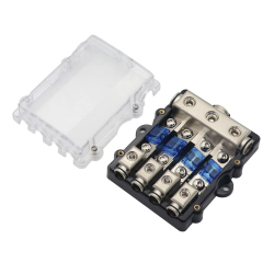 4Fach Camper Verteilerblock KFZ Audio Mini ANL Sicherungshalter Autobatterie Stromverteiler Wohnmobil Sicherungskasten 25mm² EIN 10mm² AUS 30A 60A 80A 100A Sicherungen Angebot bei HelloDeals