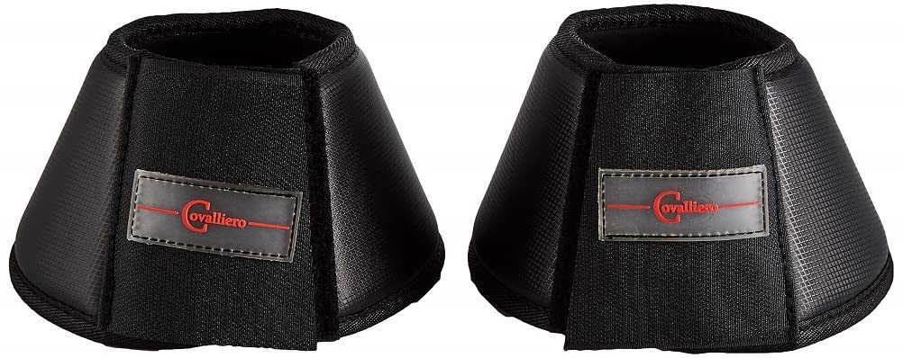 Covalliero, 2 x Hufglocken Protecto, schwarz, Full, Synthesekautschuk, Pferd, stoß absorbierend, doppelt gesicherter Klettverschluss Warmblut Angebot bei HelloDeals