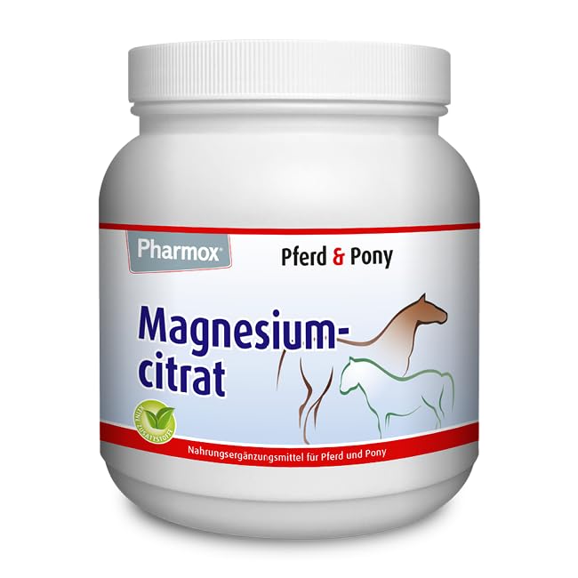 Pharmox Pferd & Pony Magnesiumcitrat (500 Gramm Pulver) - 100% aus reinem Magnesium ohne Zusätze - Hochdosiert - Ist gut für die Muskelfunktion - Für den Erhalt starker Knochen Angebot bei HelloDeals