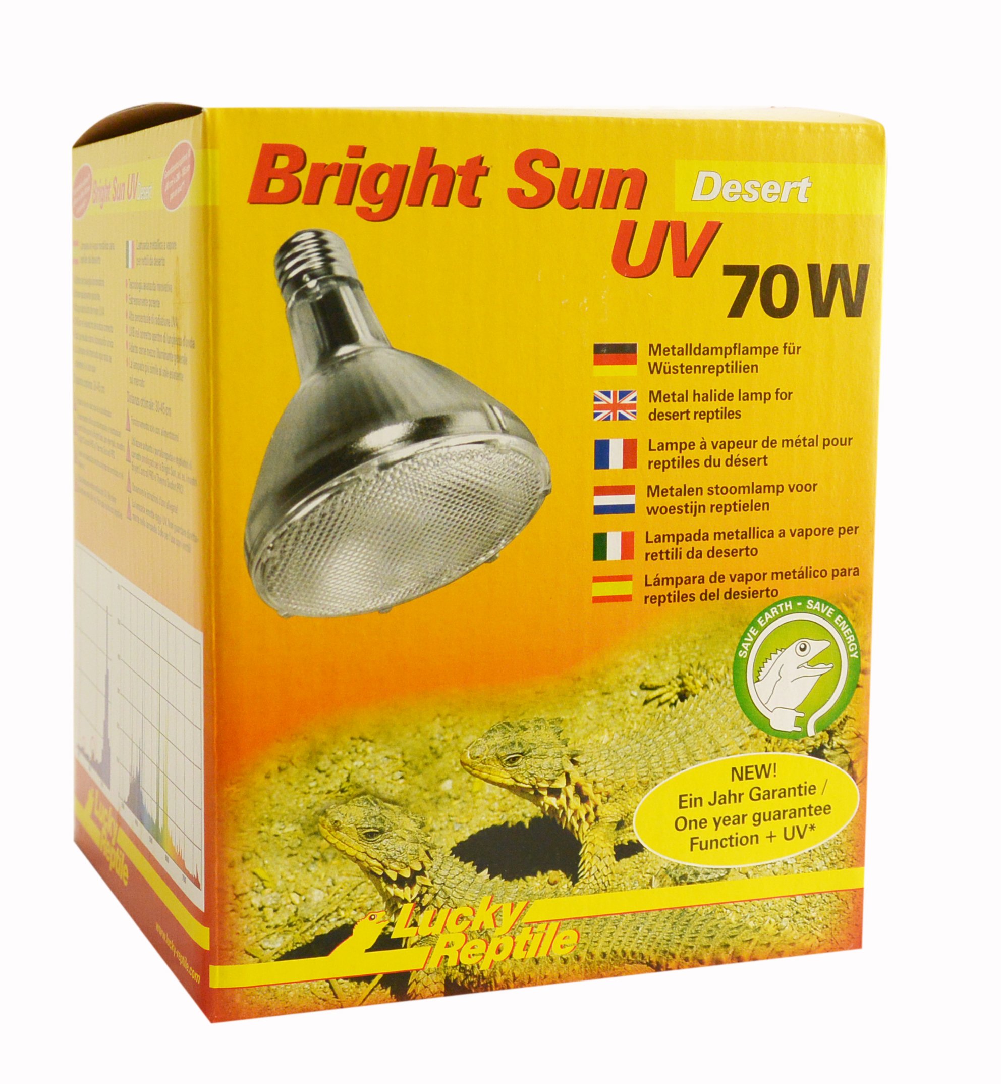Lucky Reptile Bright Sun UV Desert, Wattstärke:70 Watt 1 Stück (1er Pack) 70 Watt (Vorschaltgerät erforderlich) Angebot bei HelloDeals
