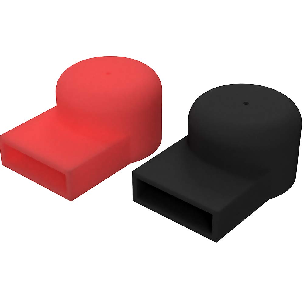 Offgridtec Batteriepolabdeckungen Set, M8 Schutzkappen mit Positiver und Negativer Polarität, Flexibles Isolierplastik, Verhindert Staub, Kurzschlüsse & Funken, 15mm (1 Paar) Polabdeckung + / Angebot bei HelloDeals