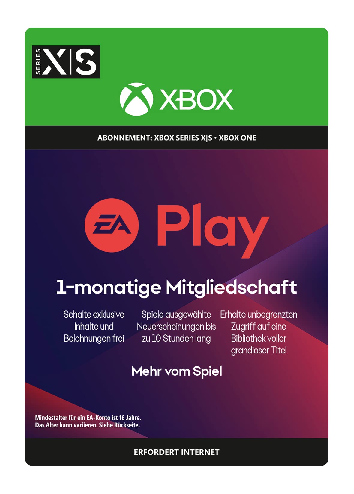 EA Play - 1 Month Subscription | Xbox - Download Code Xbox - Download Code 1 Month Subscription Angebot bei HelloDeals