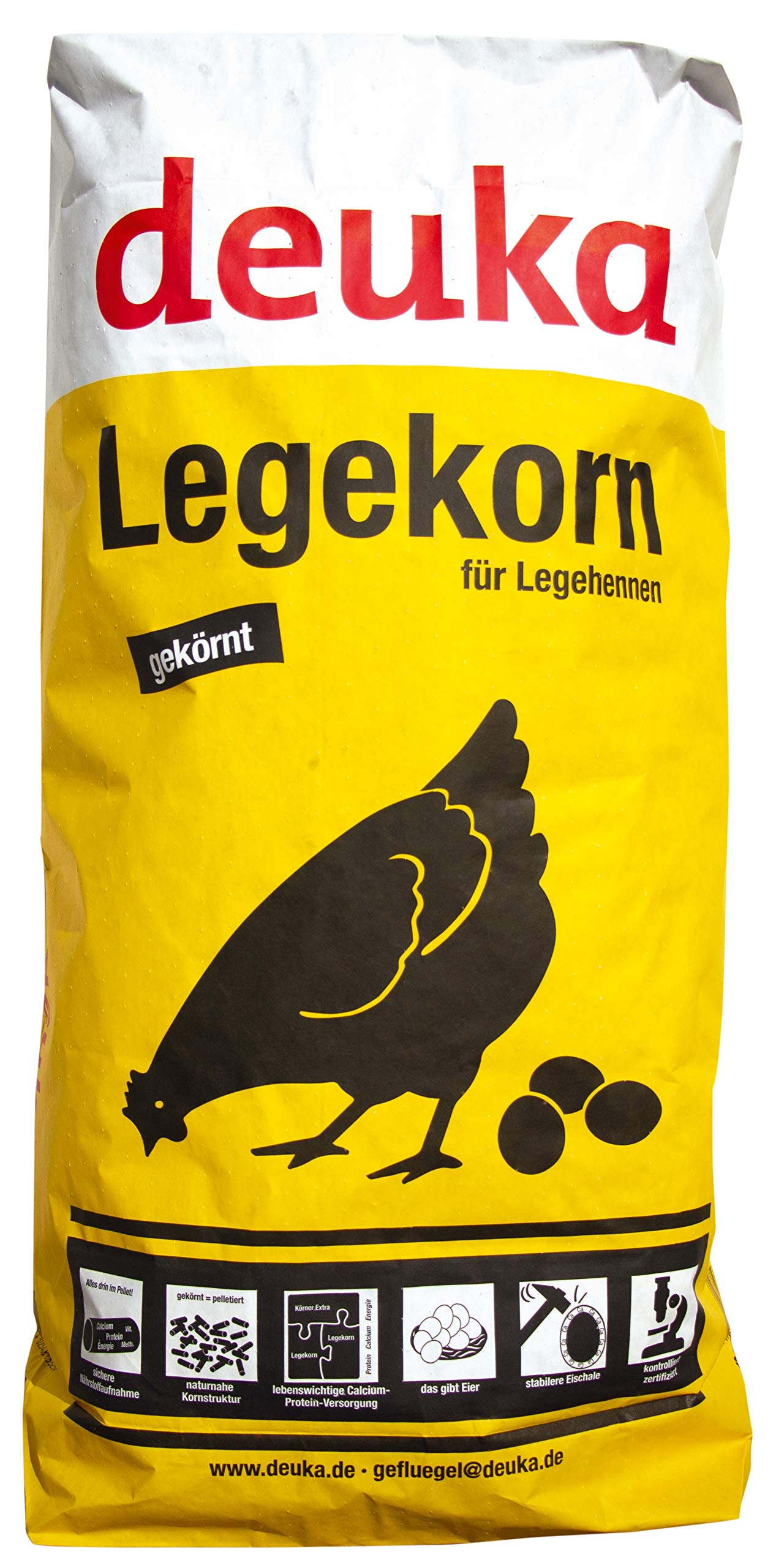 Deuka Legekorn 25 kg Hühnerfutter Geflügelfutter Legemehl gekörnt Legehennen Angebot bei HelloDeals