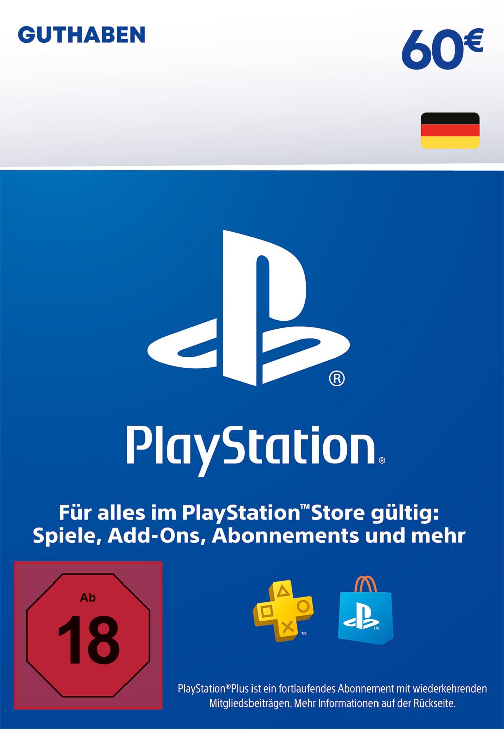 60€ PlayStation Store Guthaben | PSN Deutsches Konto [Code per Email] Deutsches Konto 60 EUR Angebot bei HelloDeals