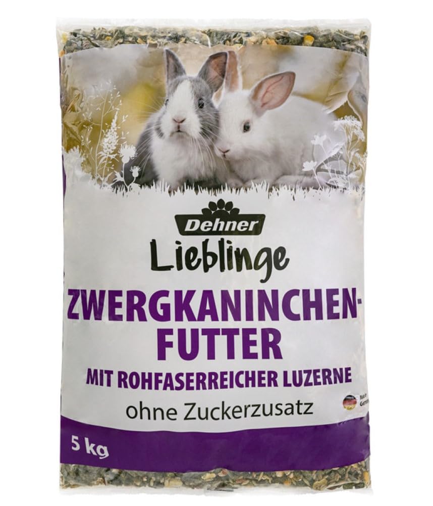 Dehner Zwergkaninchenfutter | Kaninchenfutter in Markenqualität, Alleinfuttermittel für Kaninchen, Nagerfutter ohne Zuckerzusatz und Konservierungsstoffe |mit Luzerne und Karotte | Adult | 5 kg Luzerne , Karotte 5 kg (1er Pack) Angebot bei HelloDeals