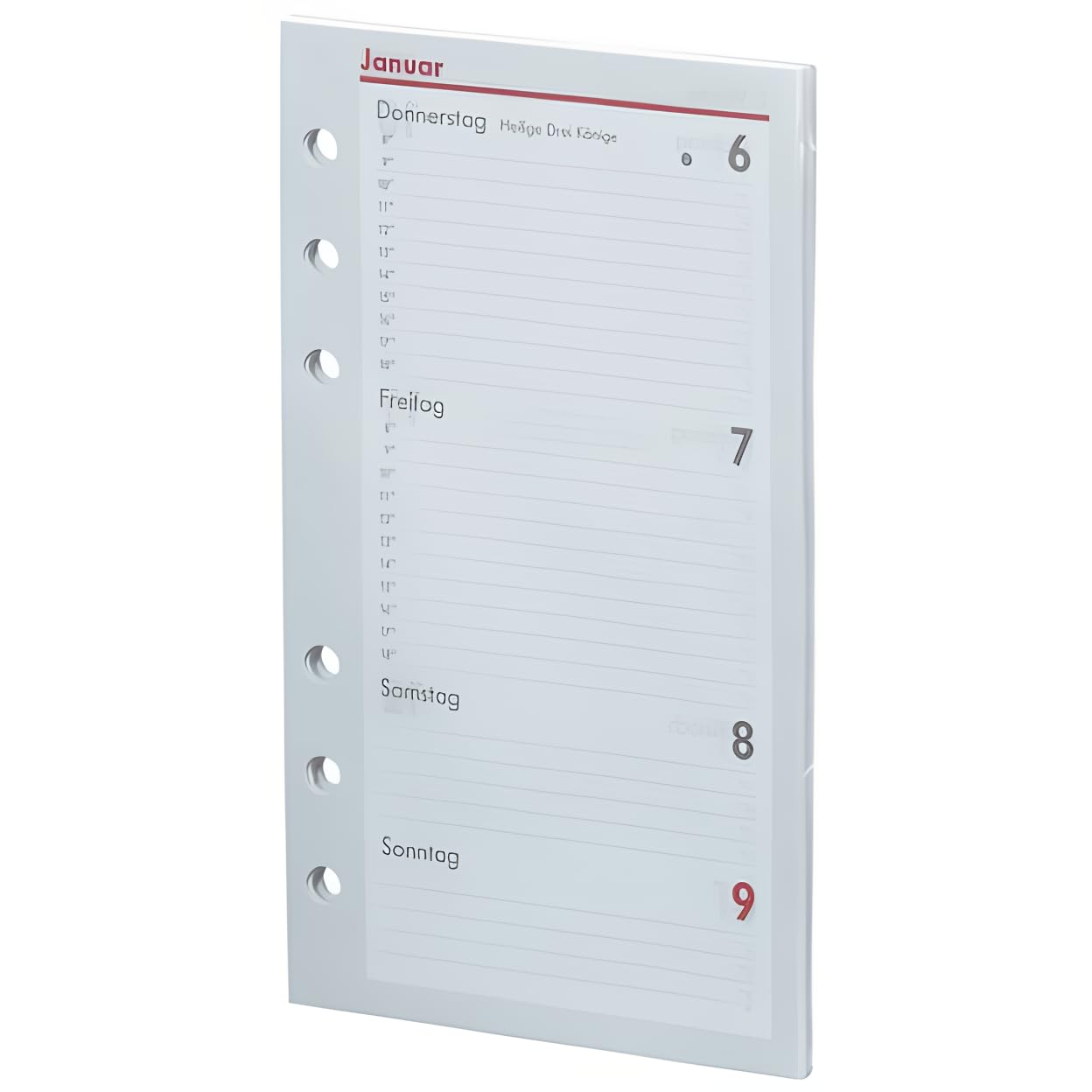 BSB Ersatzeinlage Kalendarium 2026, 6-fach Lochung - Größe: circa A6 - für BSB Kompakt Terminplaner Organizer, 02-00580 Angebot bei HelloDeals