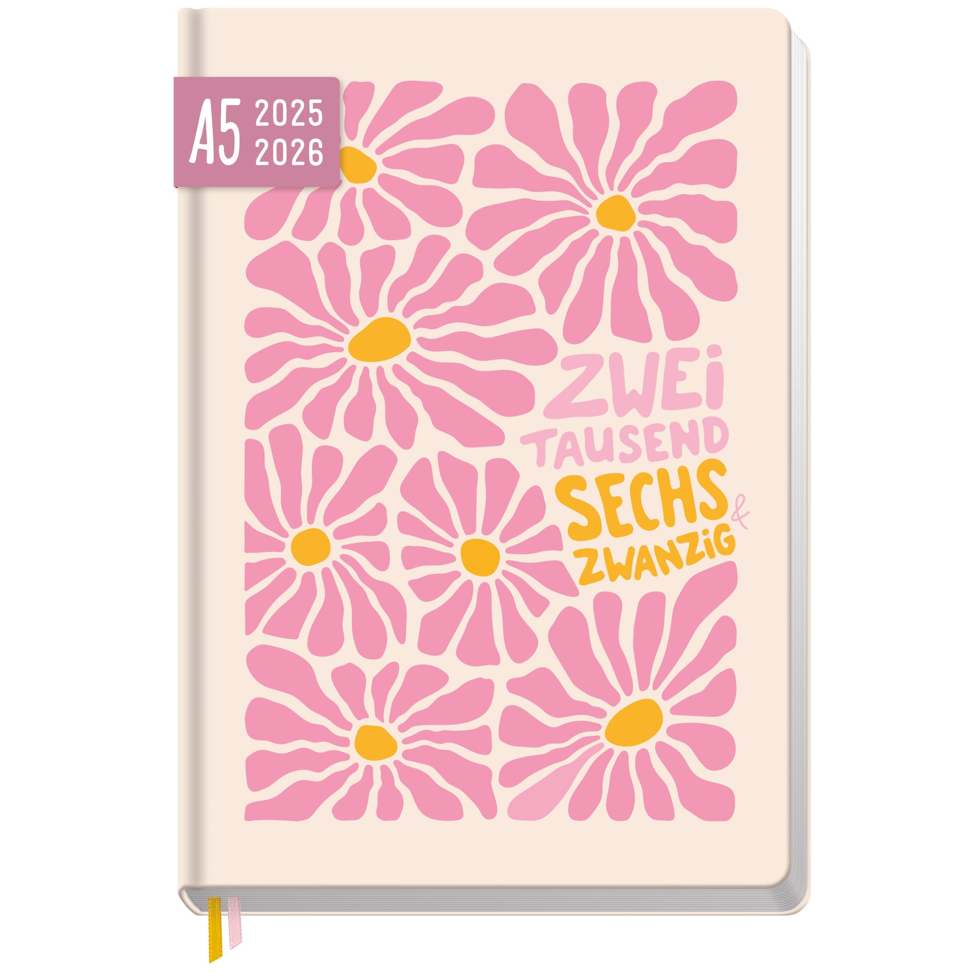 Häfft-Timer 2025/2026 A5 (Aug 25 - Sep 26) Hardcover Schülerkalender "Pink Flowers" Schulplaner, Schülerplaner, Studienplaner, Semesterplaner - nachhaltig & klimafreundlich Angebot bei HelloDeals