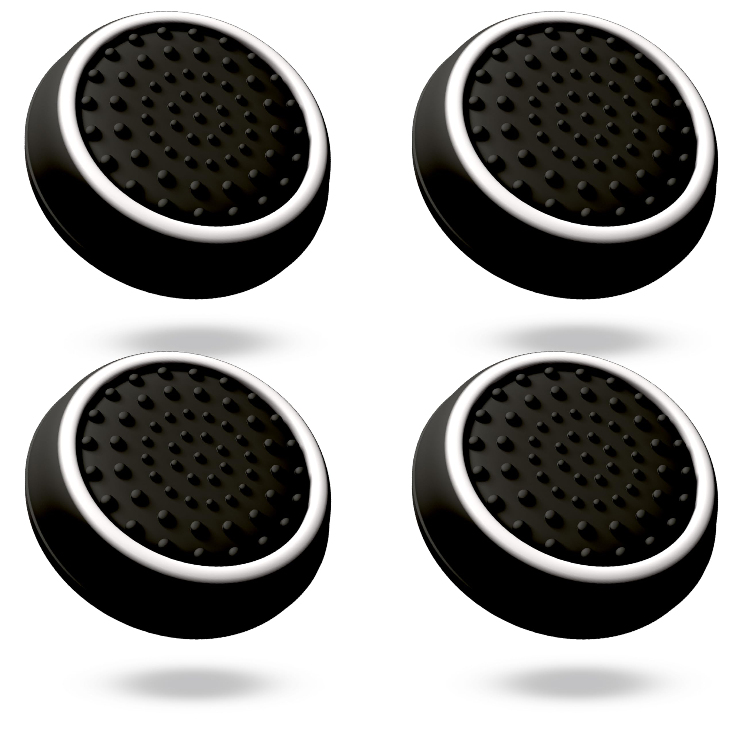 MatoSan Thumbstick Silikon Kappen – kompatibel mit PS5 & PS4 Controllern – Grip Aufsätze für präzise Steuerung – rutschfeste Stick Caps – Gaming Zubehör (4 Stück SpaceSan Black) Angebot bei HelloDeals