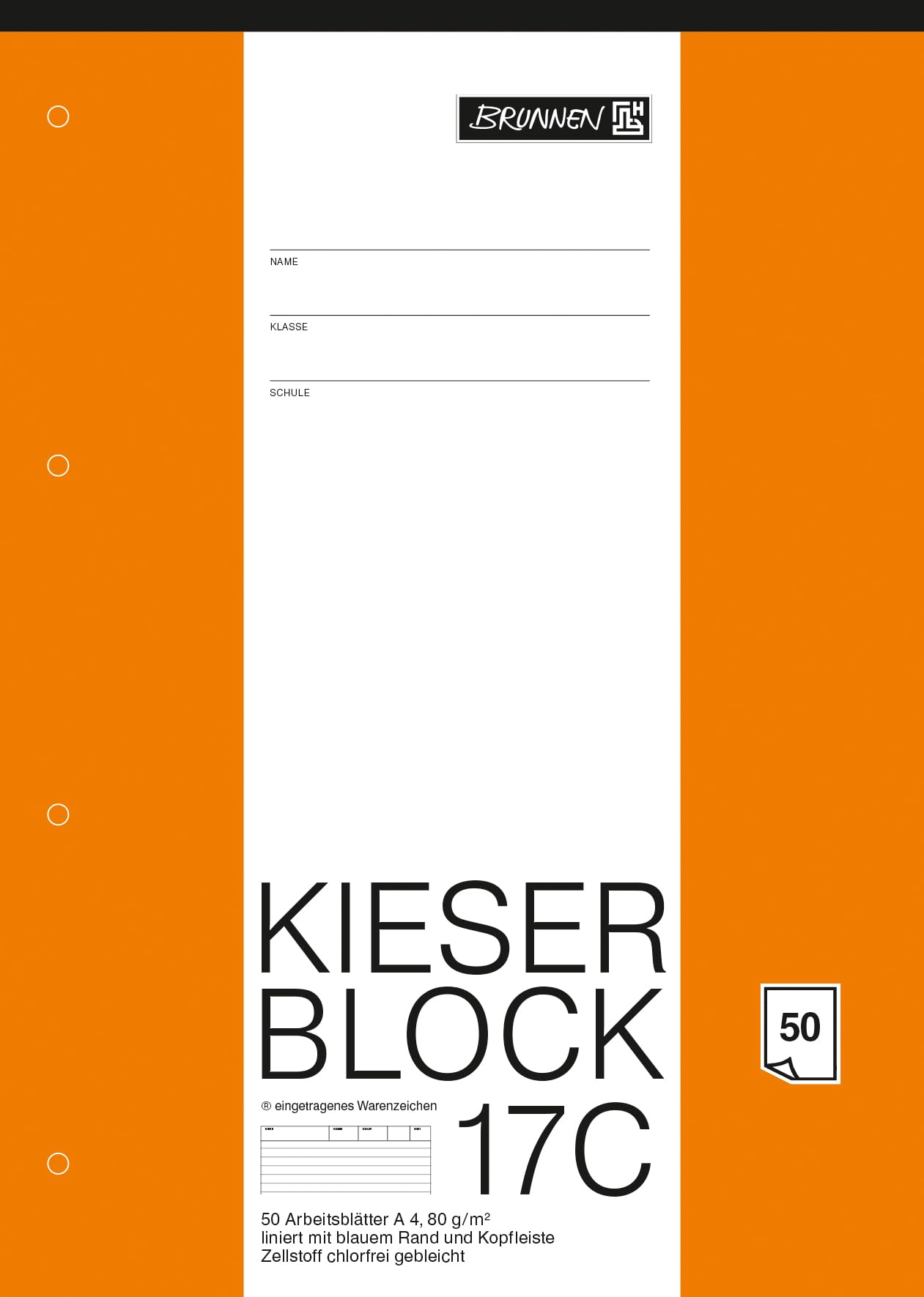 Brunnen Block A4 Kieserblock liniert 50Bl Angebot bei HelloDeals