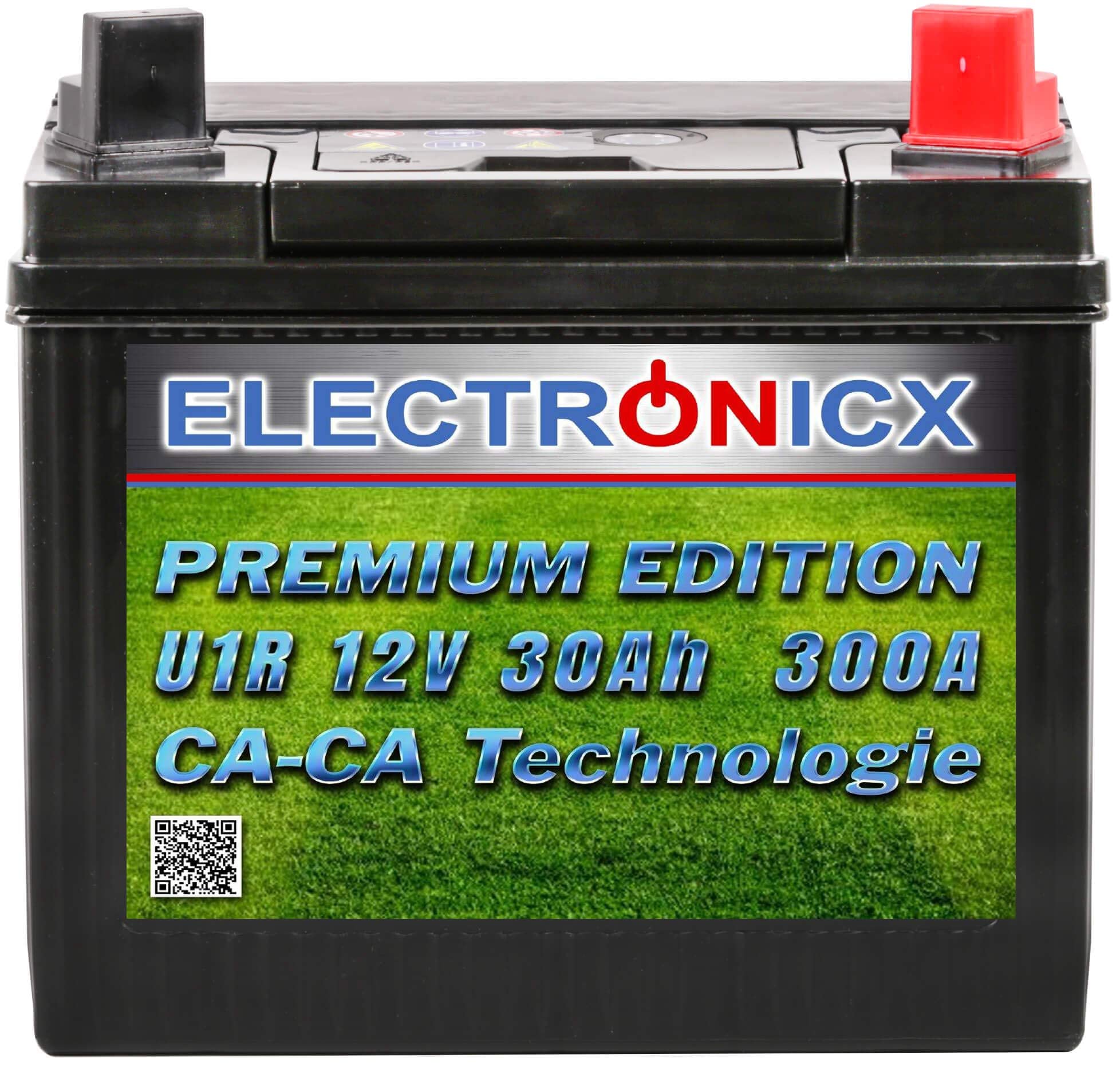 Electronicx Premium Rasentraktor Batterie 12V 30Ah Aufsitzrasenmäher Akku Rasenmäher Pluspol Rechts, Starterbatterie für Rasenmähertraktor Aufsitzmäher, 30 Ah U1R. U1R Plus Rechts Angebot bei HelloDeals