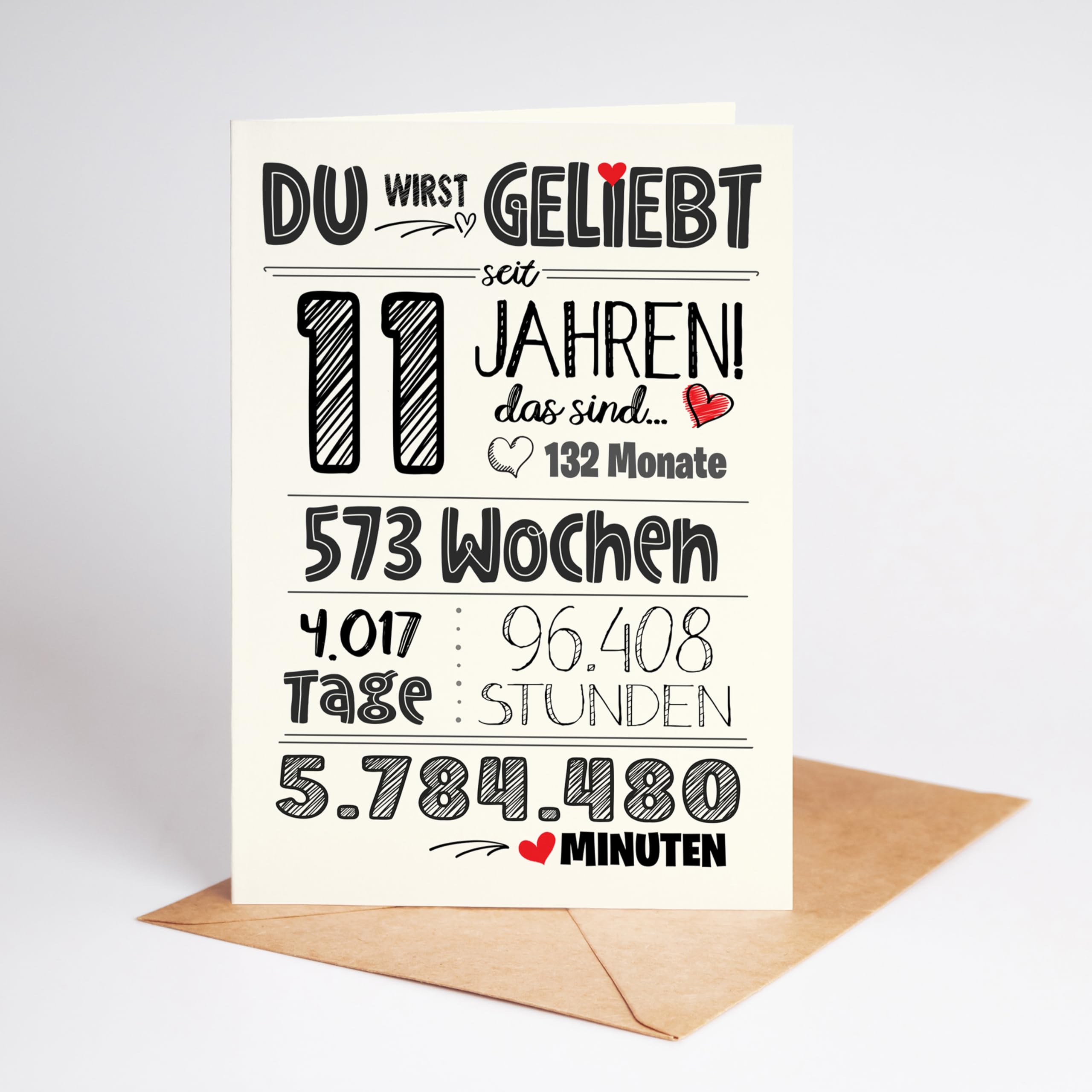 Lovely Cards - Süße Karte zum 11. Geburtstag - Geburtstagskarte 11 Jahre Mädchen - 11 Geburtstag Mädchen - Geburtstagskarte A6 (11 Jahre) 11 Jahre L (DIN-A6) Angebot bei HelloDeals