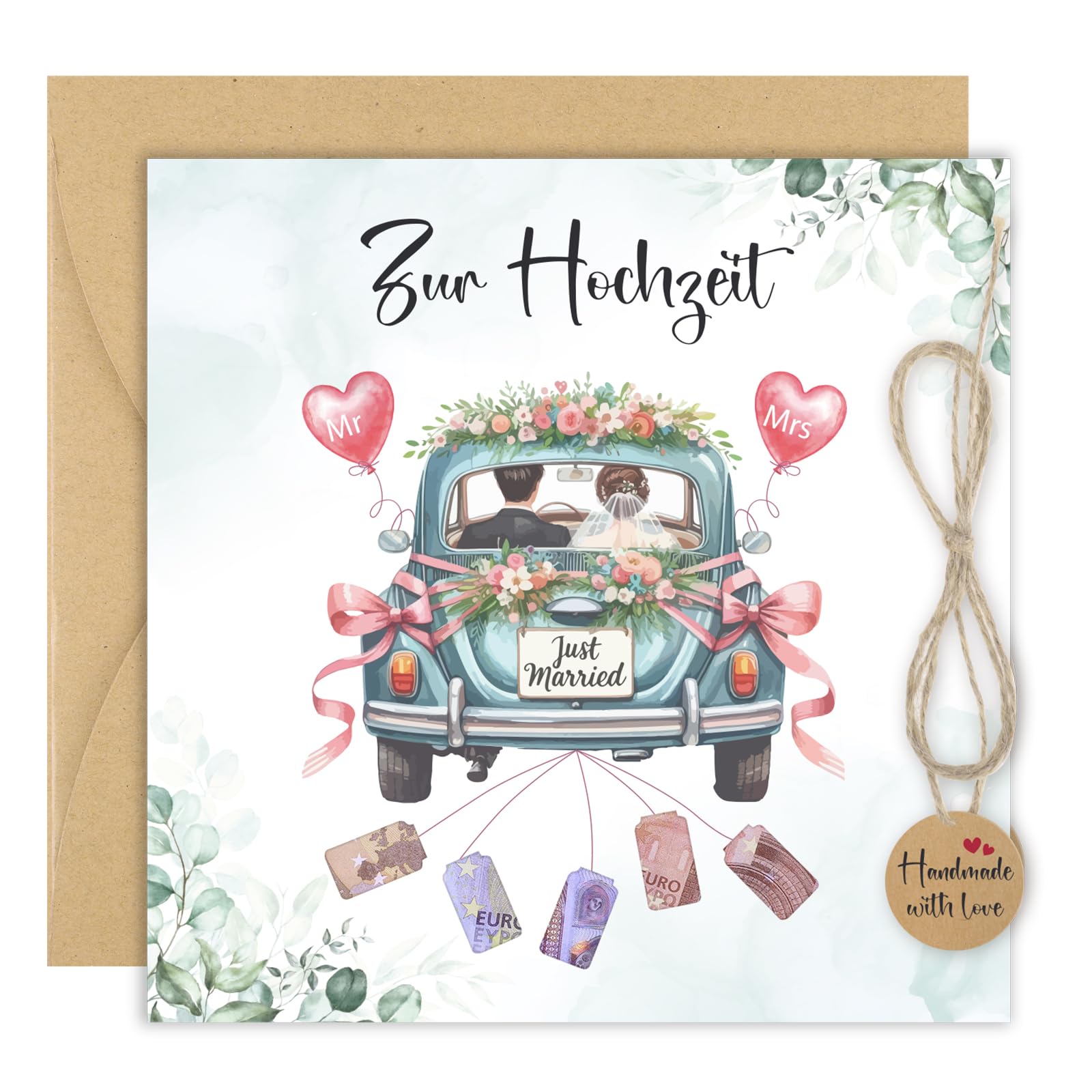 Thboxes Geldgeschenk Hochzeit Verpackung, Hochzeitsgeschenk Geld Hochzeitskarte mit Umschlag Kreative Hochzeitsgeschenke für Brautpaar Angebot bei HelloDeals