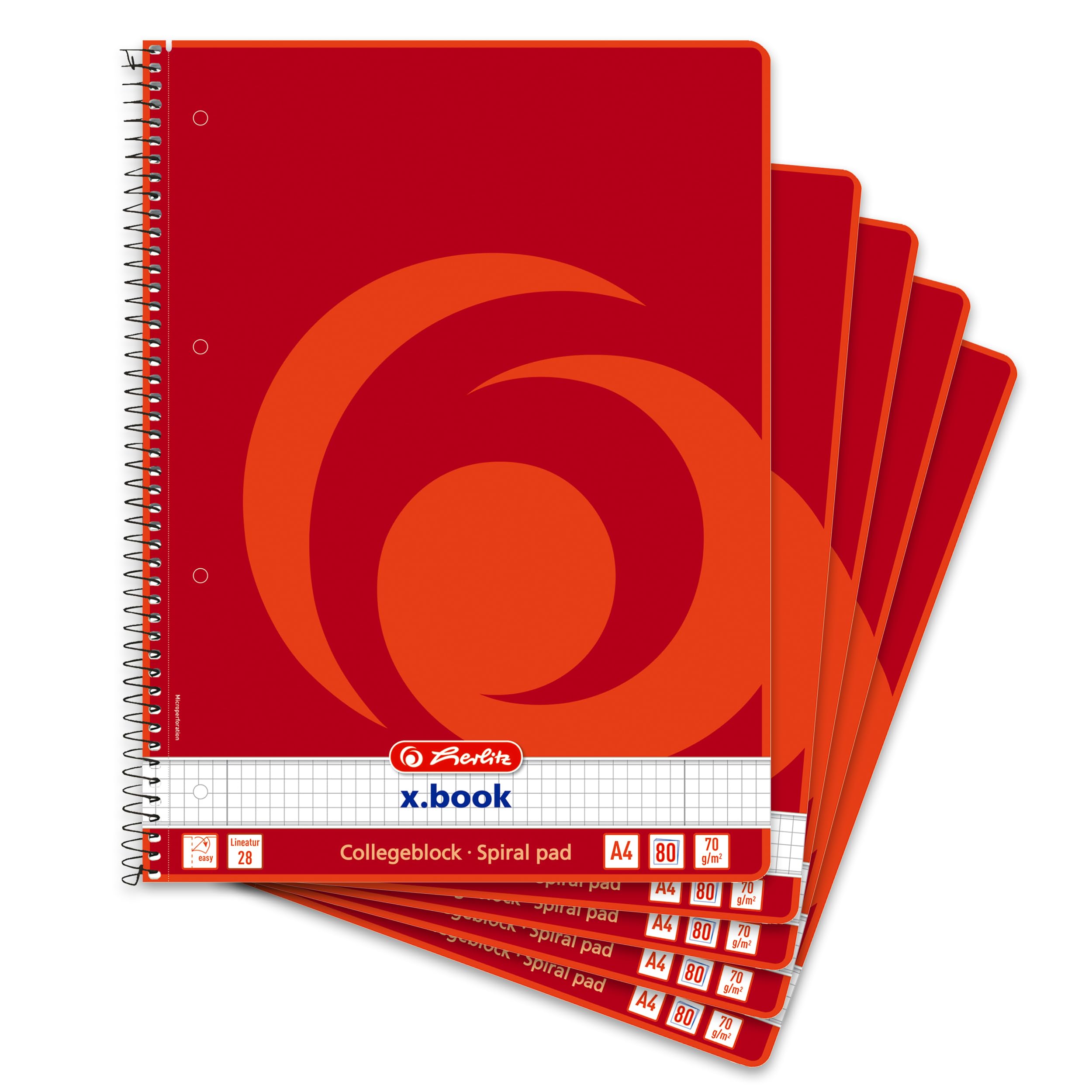 Herlitz Collegeblock A4, 80 Blatt Rand links und rechts (kariert) Angebot bei HelloDeals