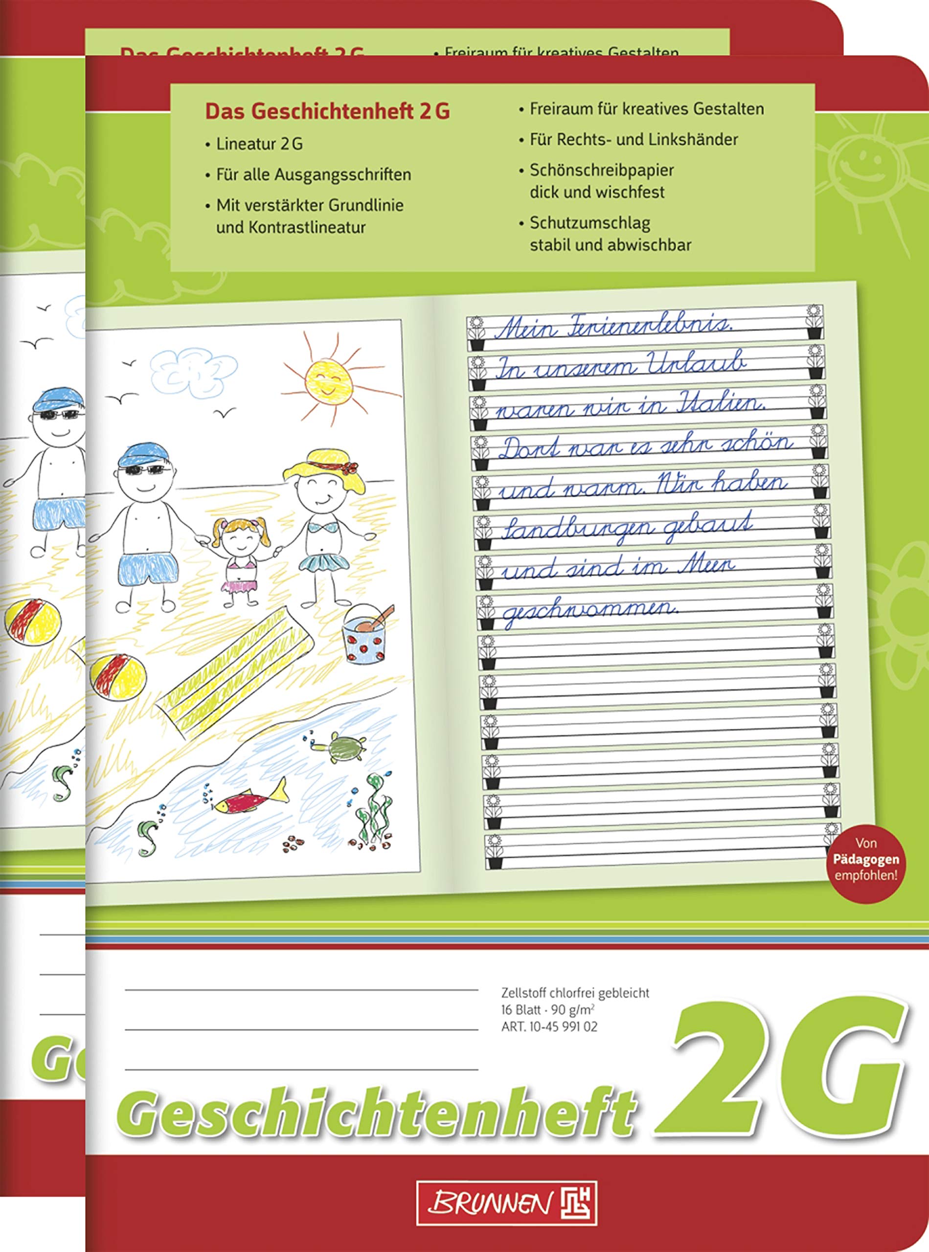 Brunnen Schreiblernheft (2 Stück, Geschichtenheft Lin. 2G) 2 Geschichtenheft Lin. 2G Angebot bei HelloDeals