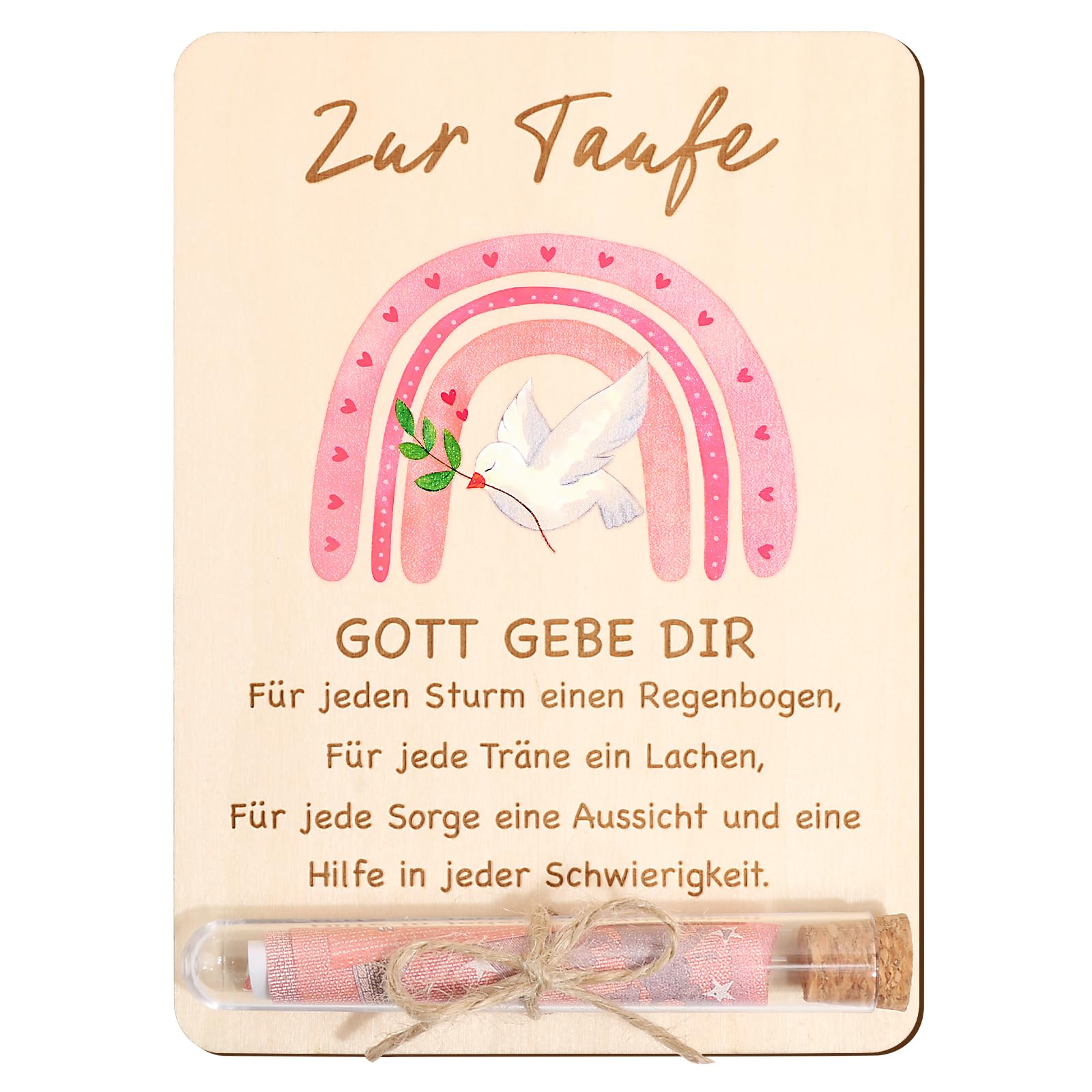 BOFUNX Geldgeschenk zur Taufe Mädchen Taufgeschenk Holz Geldgeschenk Verpackung mit Briefpapier Umschlägen für Taufe Mädchen Geschenkverpackung Geld Gutschein Angebot bei HelloDeals
