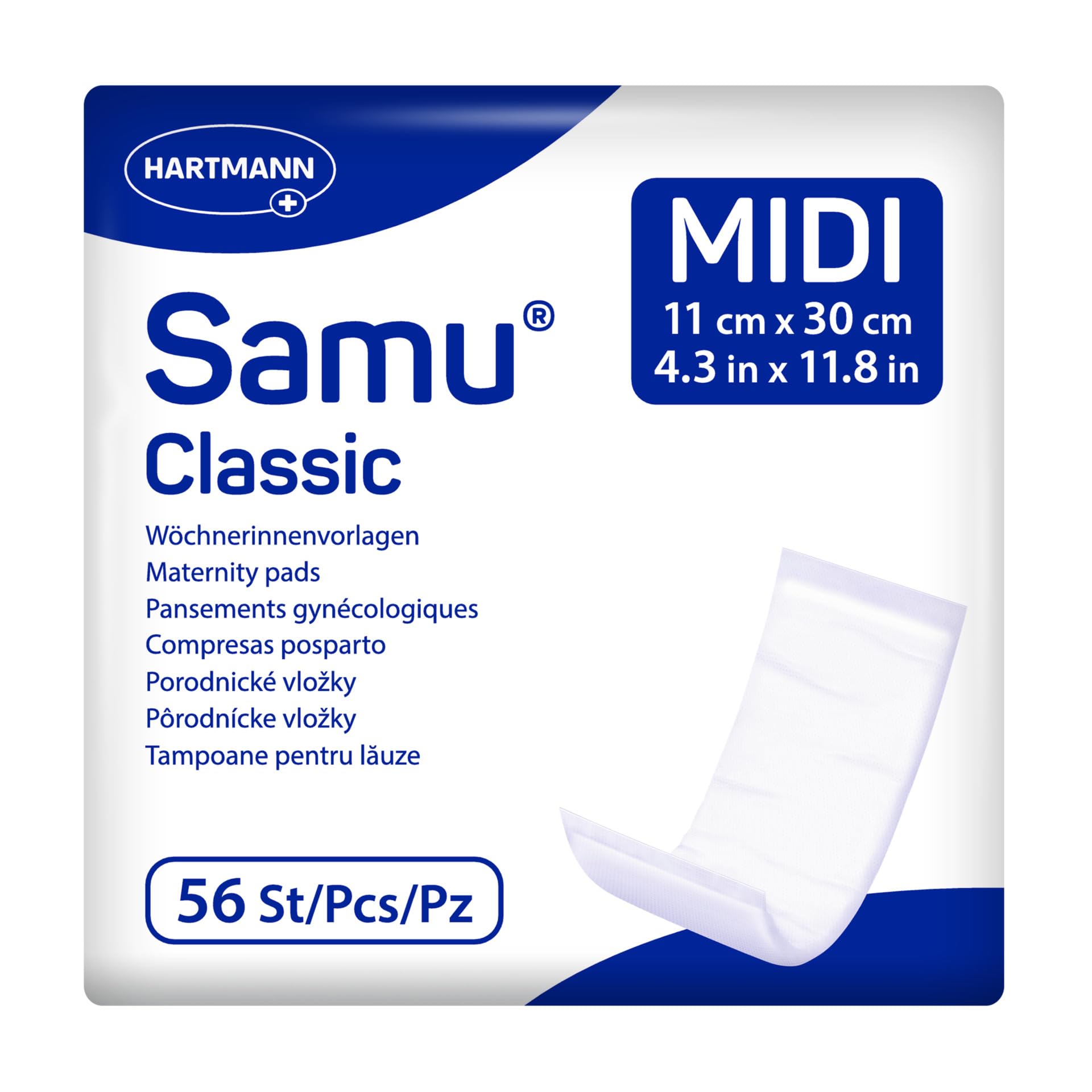 Samu Classic Midi Wöchnerinnen-Vorlagen Wochenbettbinden Einlagen 1x56 Stück Samu Classic Midi 56 Stück Angebot bei HelloDeals