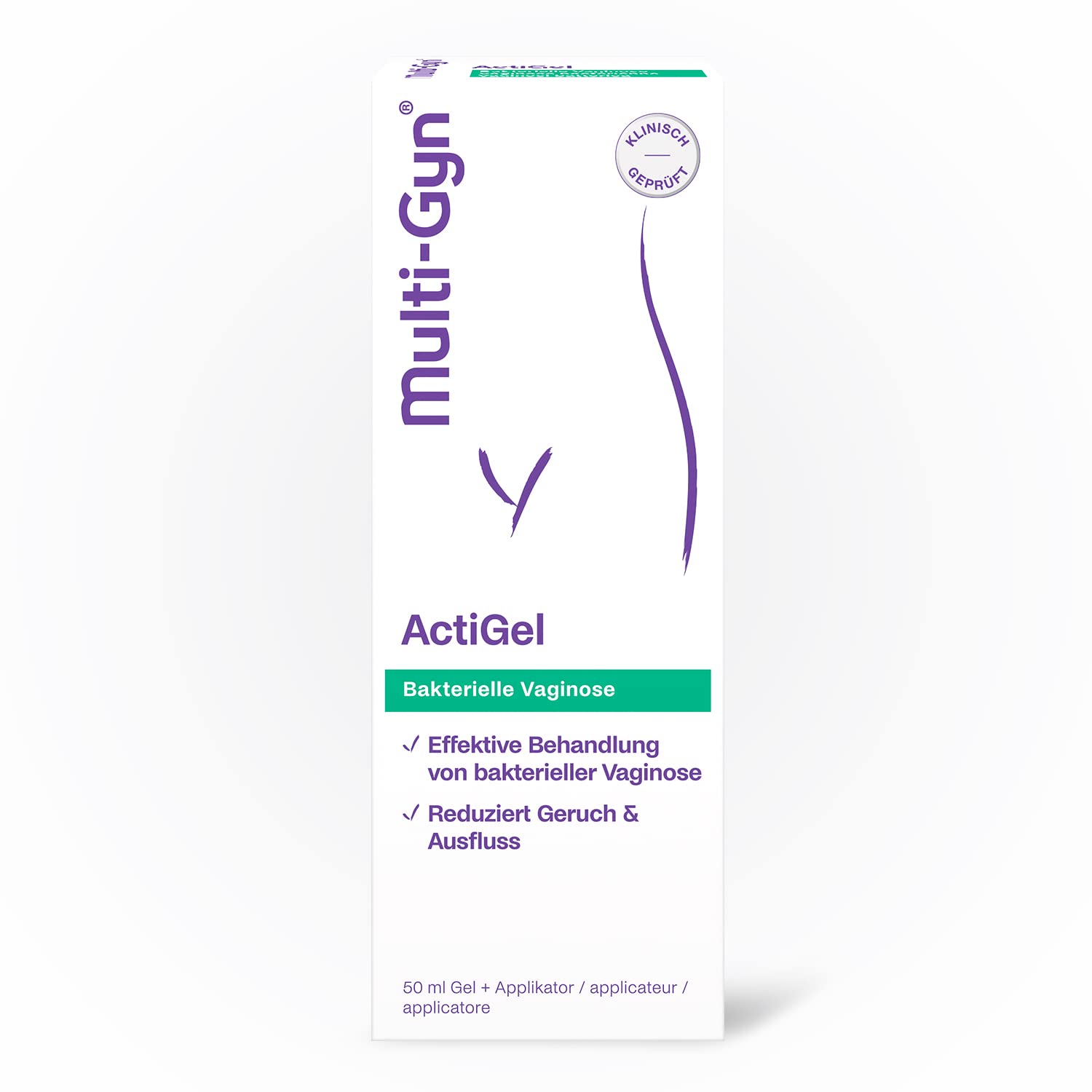Multi-Gyn ActiGel - Vaginalgel zur Linderung von Symptomen einer bakteriellen Vaginose - Behandlung und Intimpflege Damen - 50 ml Gel-Tube mit Applikator Angebot bei HelloDeals