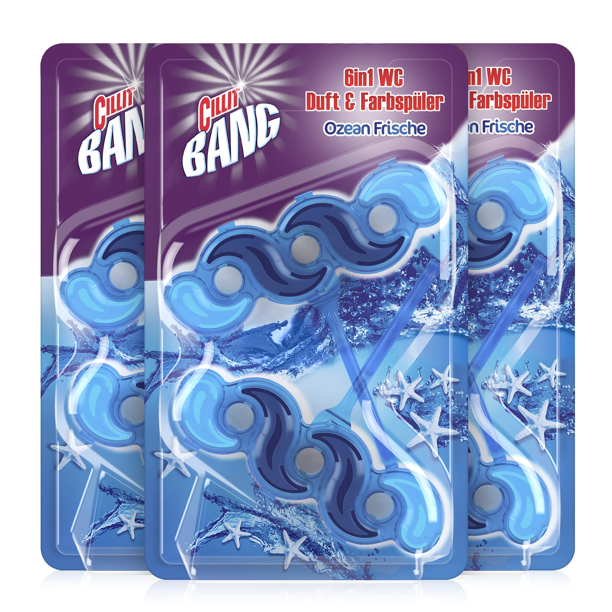Cillit Bang Blue Wave 6 WC Blauspüler, Duopack Ozean Frische, 3er Pack (3 x 2 Stück) 2 stück (3er Pack) Blauspüler Ozean Frische Angebot bei HelloDeals