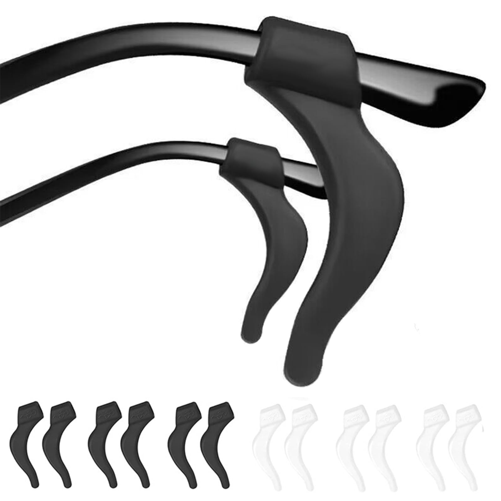 DIAONIAN 12 Stück 6 Paar Brillenhalter Ohr,Brillenbügel,Brillen Rutsch Stopper,Brille Rutschstopp,Antirutsch Brillenbügel,Brillenhalter Sport,Universal,für Brillen,Sonnenbrillen,Lesebrille 12pcs 6paar Angebot bei HelloDeals