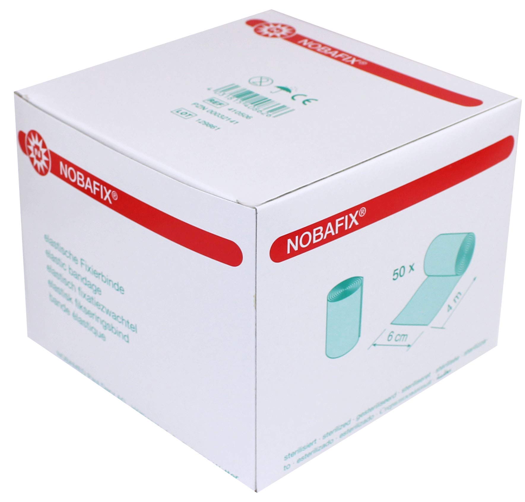 Nobafix Mullbinden 50 Stück Fixierbinden von Nobamed (6 cm x 4 m) 50 Stück (1er Pack) Angebot bei HelloDeals