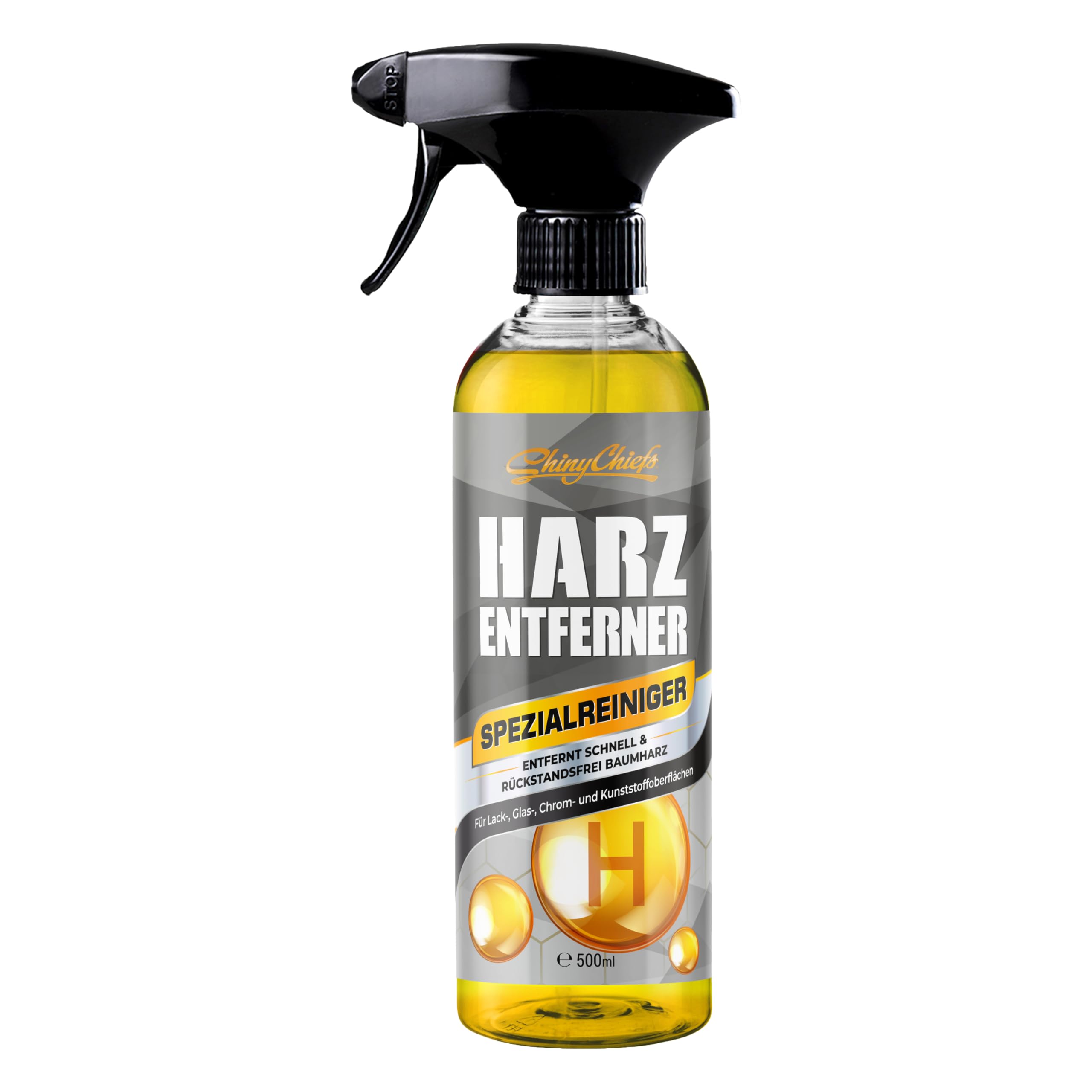 ShinyChiefs HARZENTFERNER Auto - Schnell wirkender Harzentferner für Autp - Entfernt effektiv Baumharz, Vogelkot, Teer und Wachse von Allen Oberflächen - Starkes Harz-Entferner-Auto-Spray, 500ml 1x 500ml Angebot bei HelloDeals