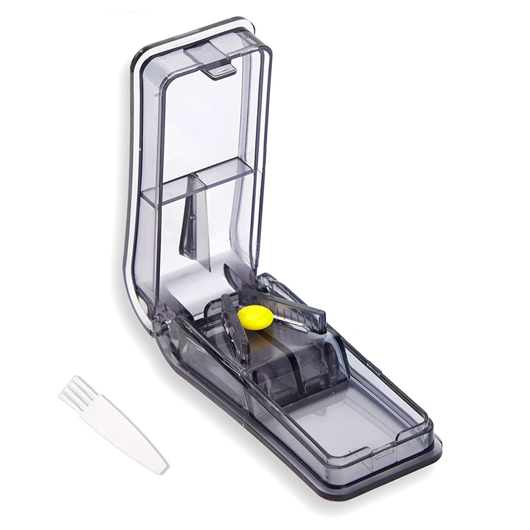 GeekerChip Tablettenteiler,pillenteiler,medikamententeiler,für Große und Kleine Tabletten,Medikamententeiler mit Aufbewahrungsfach,teilt Pillen exakt (Schwarz) Angebot bei HelloDeals