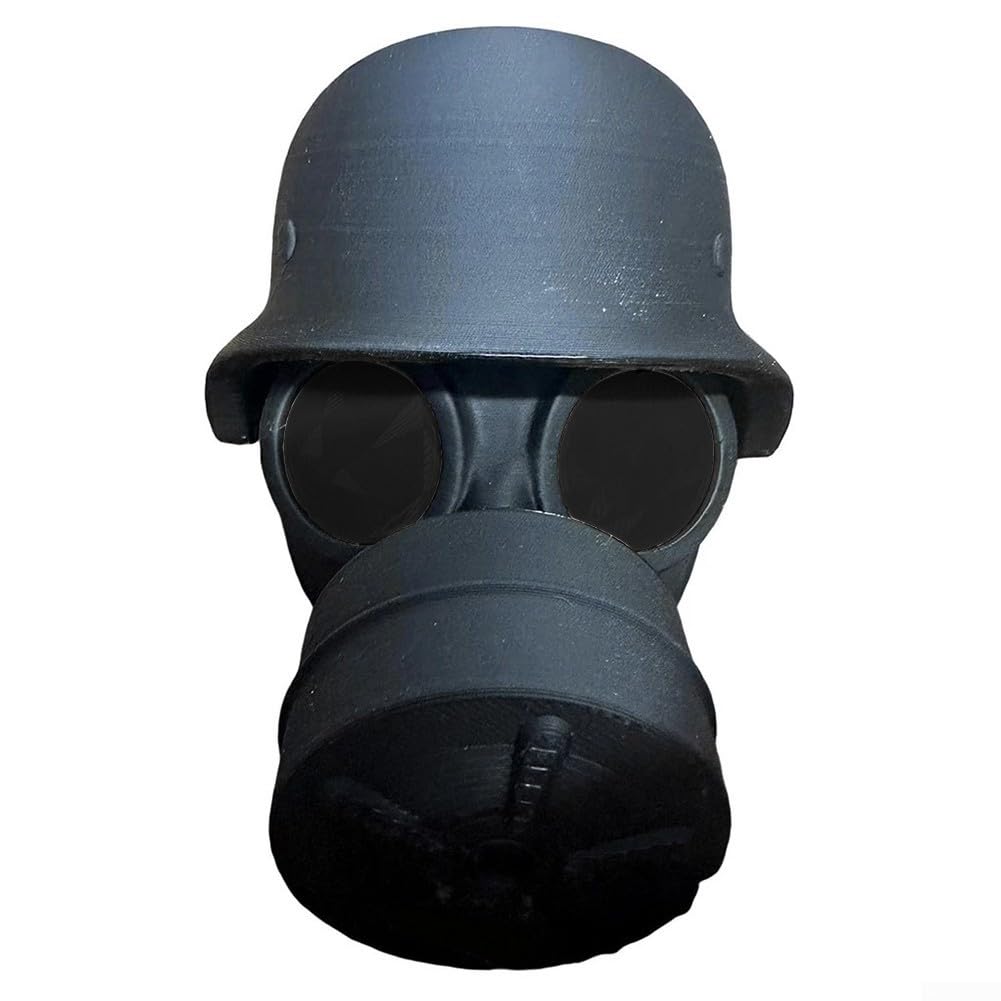 Einzigartige Abdeckung für Anhängerkupplung mit Stahlhelm und Gasmaske, das Fahrzeugzubehör (schwarz) Angebot bei HelloDeals