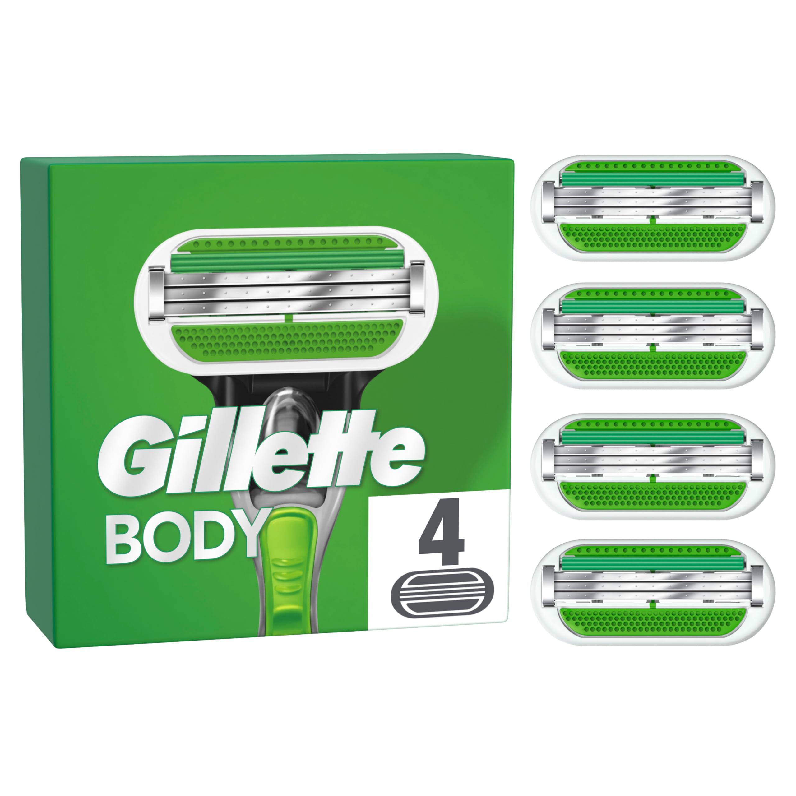 Gillette Body Herren, 4 Rasierklingen mit 3-fach Klinge 4 stück (1er Pack) Angebot bei HelloDeals