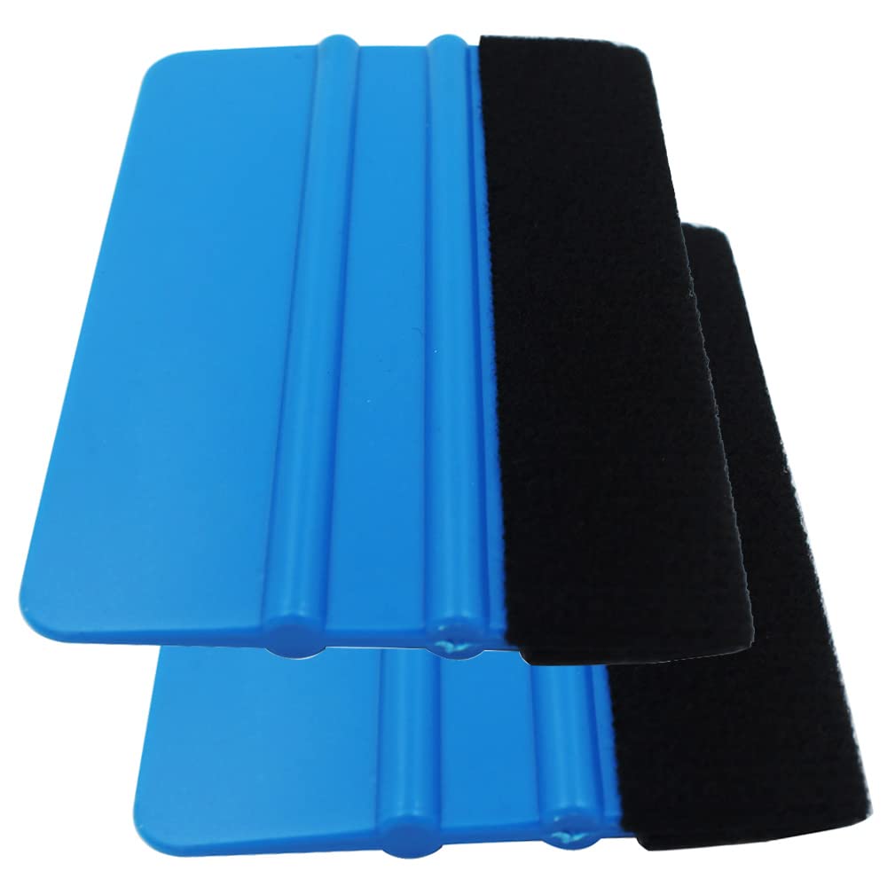 Gebildet 2pcs Folienrakel mit Filzkante, Verkleberakel, Kunststoffrakel zur blasen- und kratzerfreie, Montage von Fensterfolie Fliesenaufklebern Autofolierung Schutzfolie Möbelfolierung Wandtattoos 2-E018 Angebot bei HelloDeals