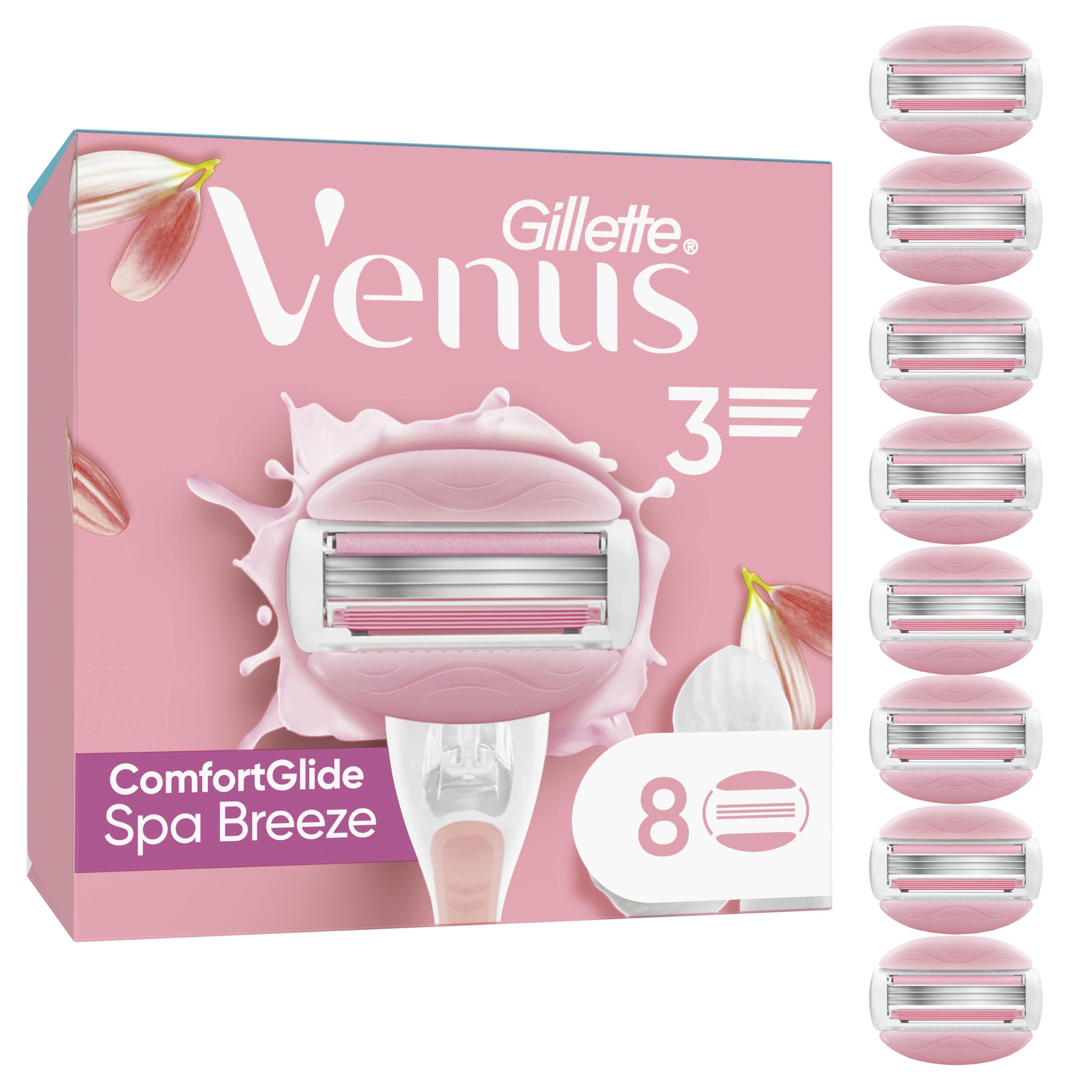 Gillette Venus ComfortGlide Spa Breeze Damenrasierklingen, 8 Ersatzklingen für Damenrasierer 1 stück (8er Pack) NEU Angebot bei HelloDeals