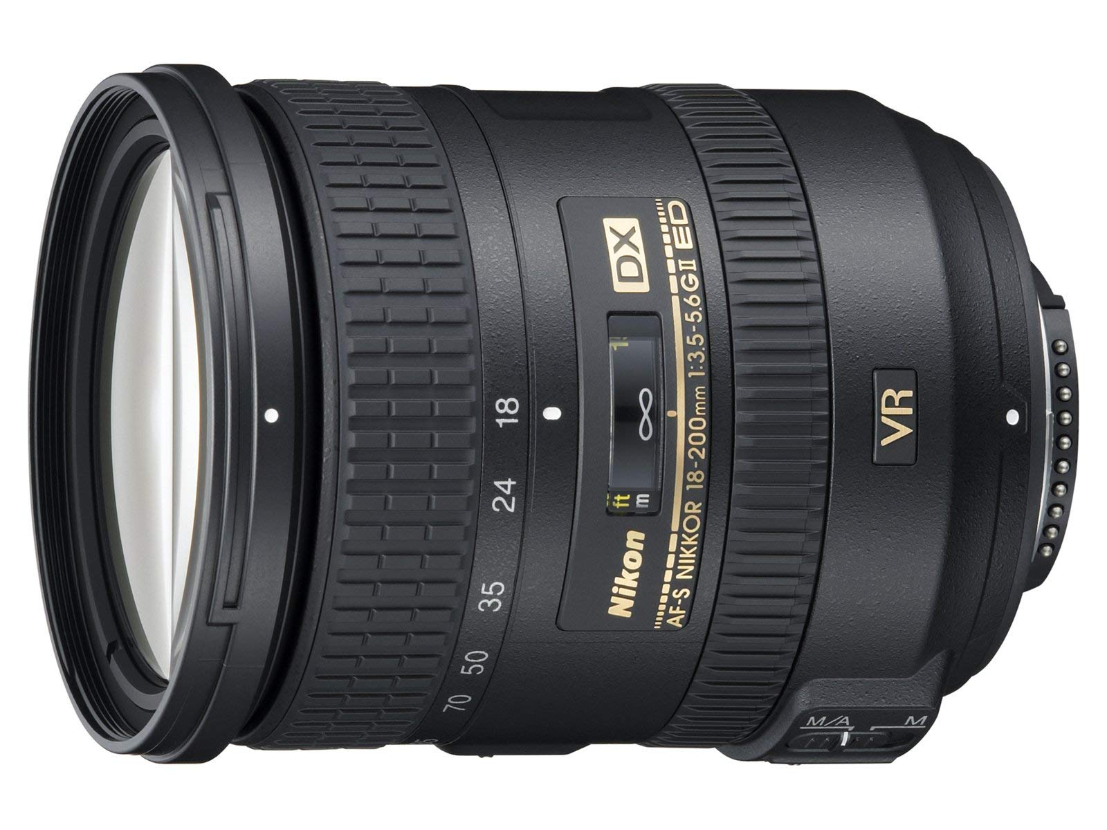 Nikon AF-S DX Nikkor 18-200mm 1:3,5-5,6 G ED VR II Objektiv (Bildstabilisator, 72 mm Filtergewinde) (Generalüberholt) Angebot bei HelloDeals