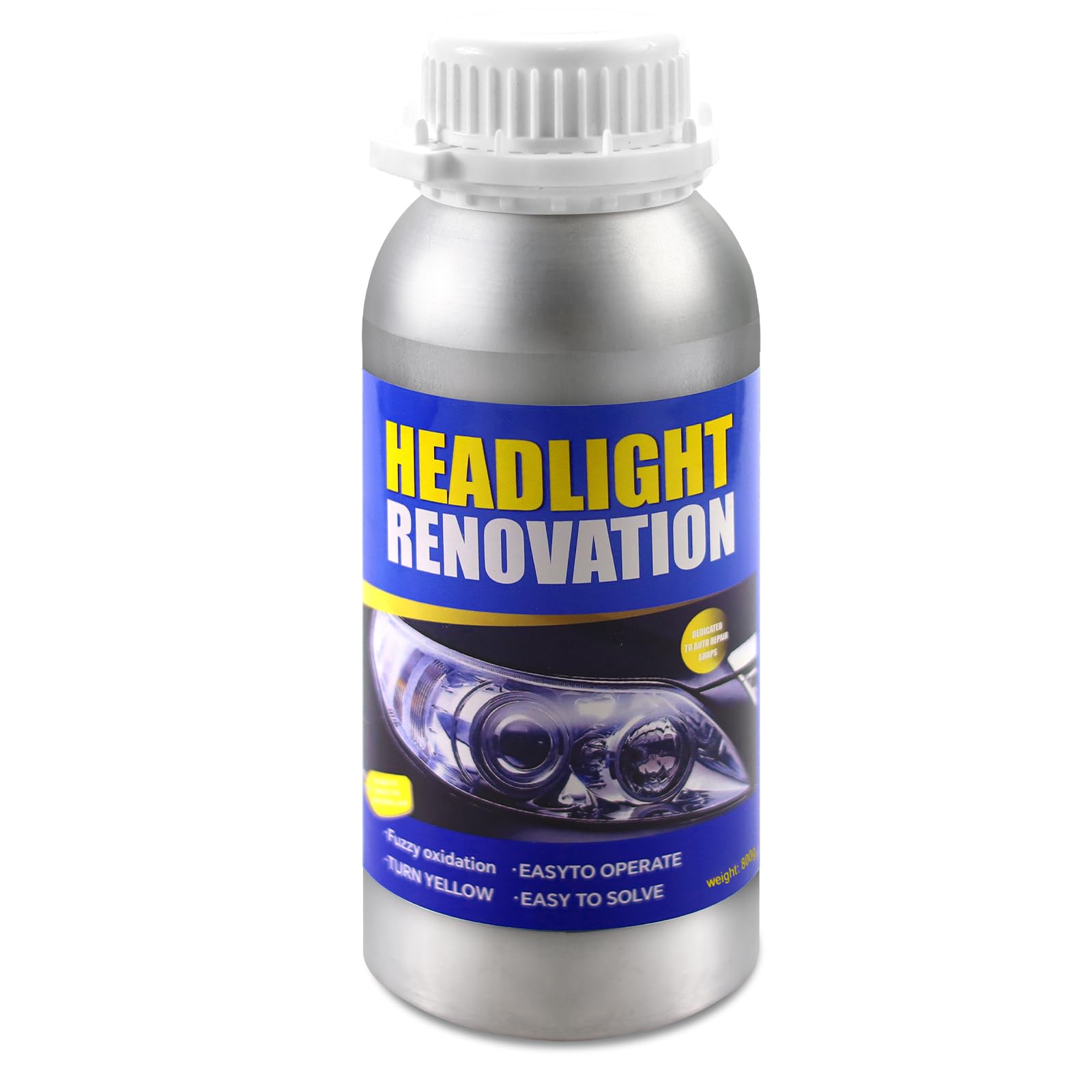 Qunbanty 800g Aufbereitungsflüssigkeit,Scheinwerfer-Aufbereitungs,Headlight Repair Fluid Scheinwerfer-Reparaturset,Scheinwerfer Politur für Vergilbung/Kratzer/Vage Angebot bei HelloDeals