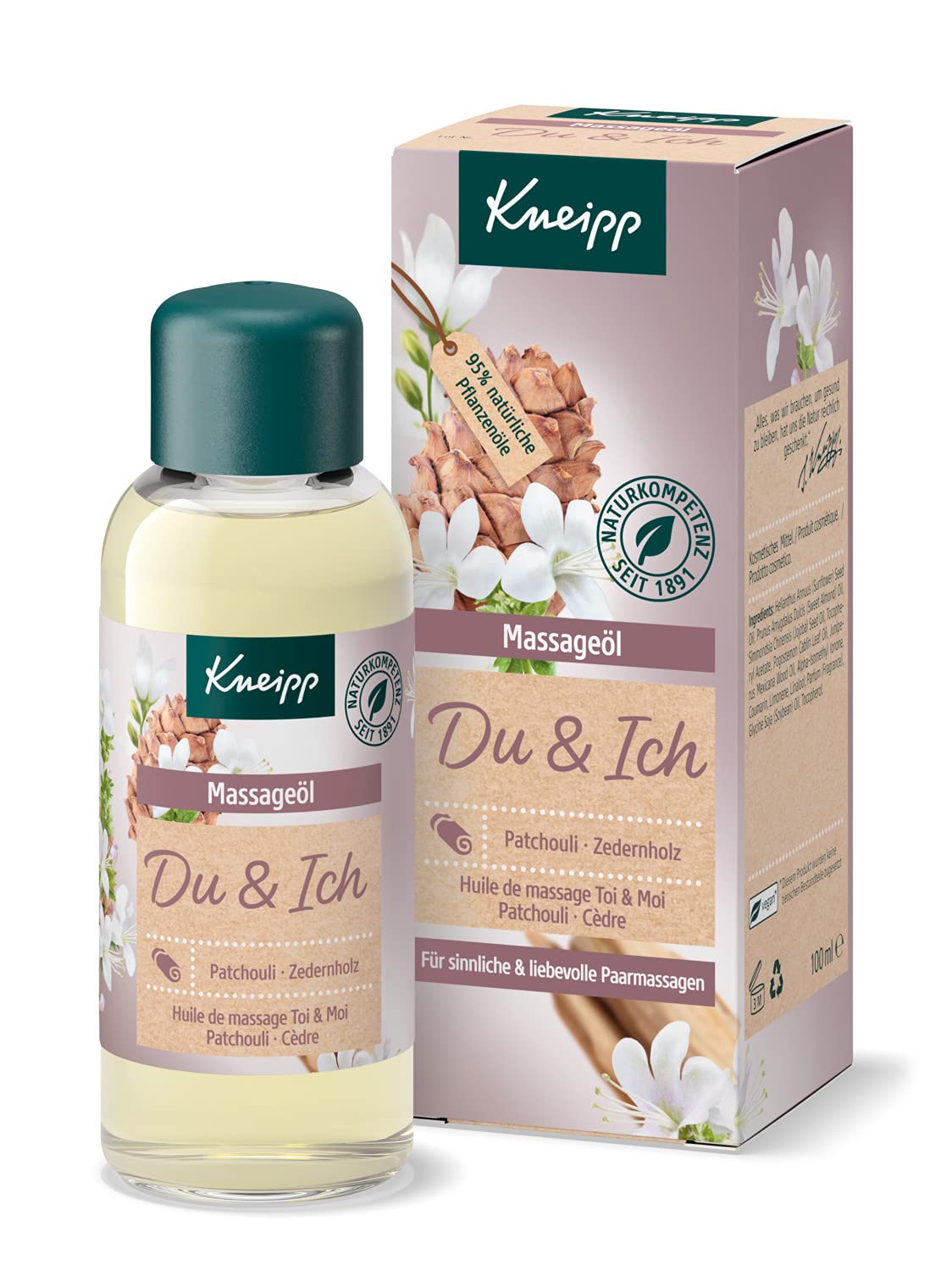 Kneipp Du und Ich, Patchouli und Zedernholz, für sinnliche und liebevolle Paarmassagen Angebot bei HelloDeals
