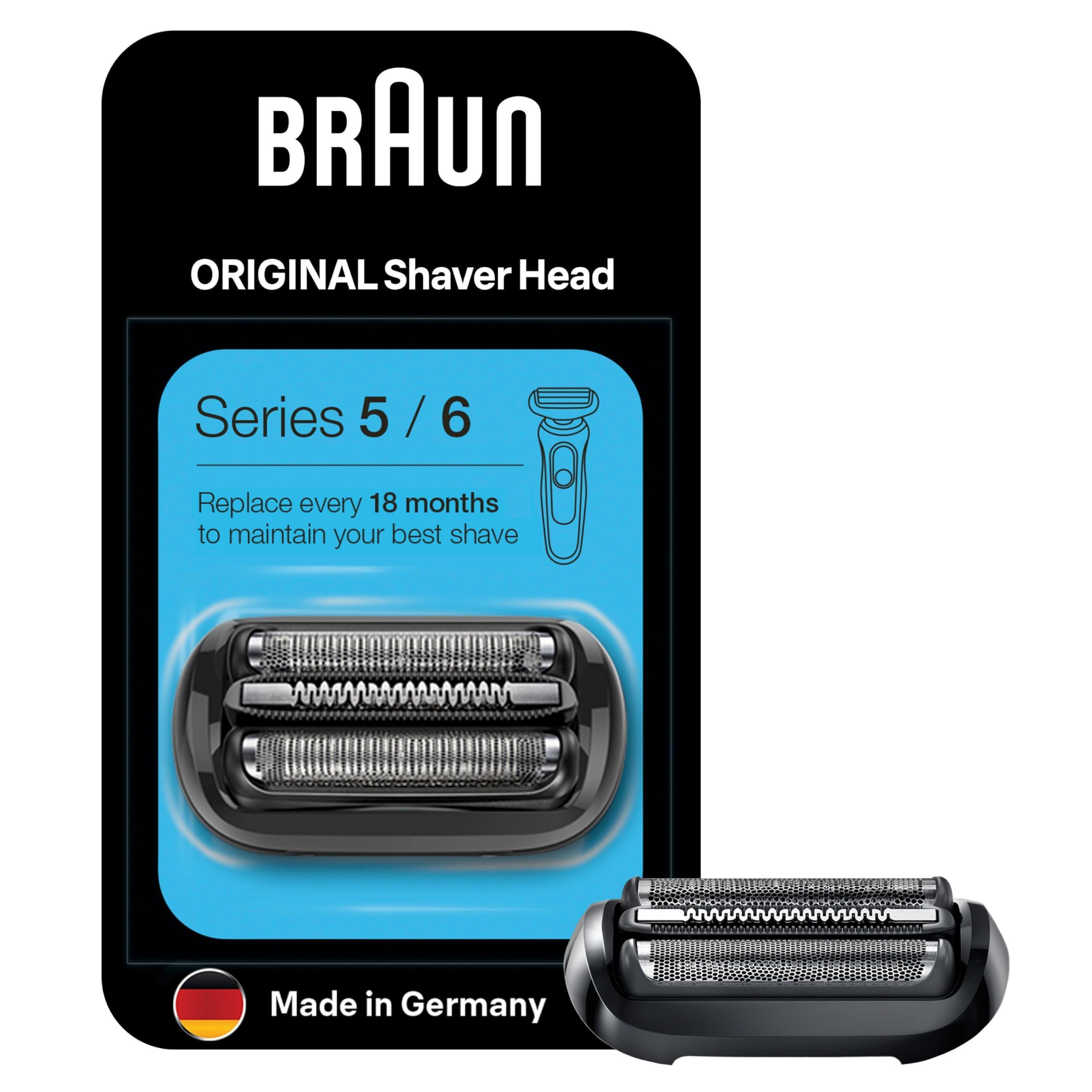 Braun Series 5 Elektrorasierer Scherkopf, ORIGINAL Ersatzscherteil vom Hersteller passend für Braun Herren Rasierer Series 5 und 6 (Modelle ab 2020), 53B, schwarz, 1er Pack Series 5 ALT Angebot bei HelloDeals