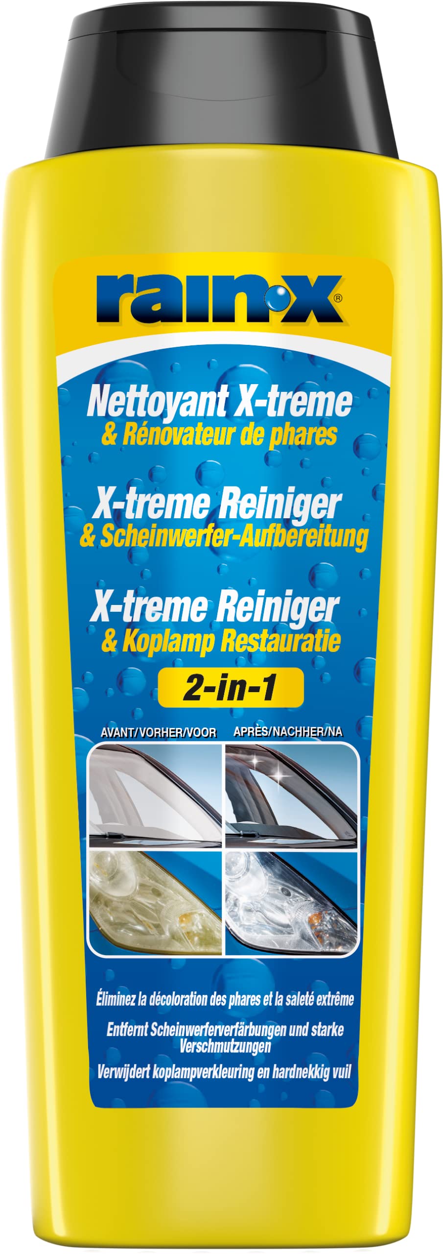 Rain-X 2-in-1 Xtreme Reiniger und Scheinwerfer-Aufbereiter für Windschutzscheibe und Kunststoff – verbessert Sicht und Sicherheit – 325 ml Angebot bei HelloDeals