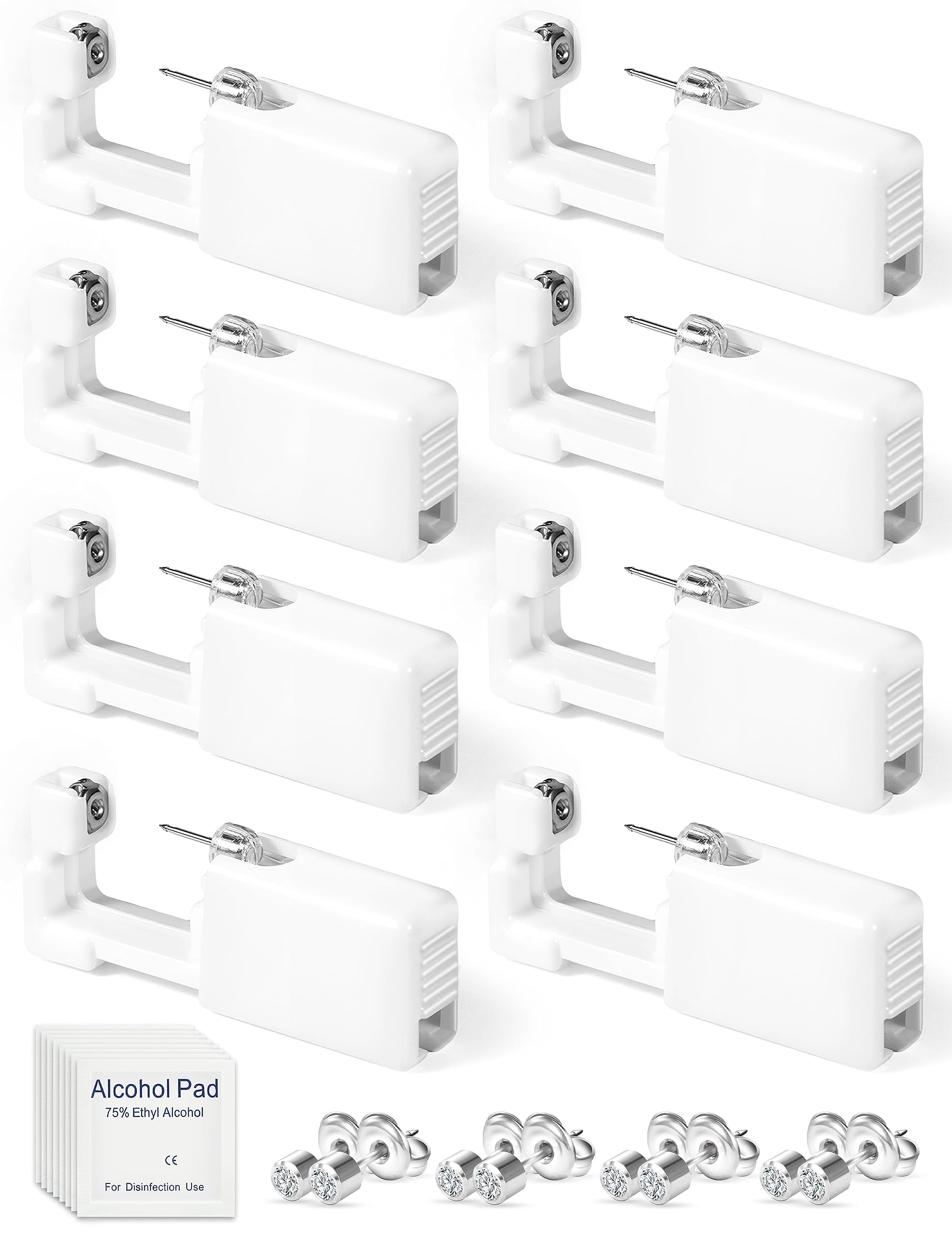 Yiorxu 8 Stück Ohrlochpistole,Piercing Set Einweg Steril Sicherheits Ohrringe Selber Stechen, Piercing Pistole Studs für Damen Herren Mädchen Jungen Angebot bei HelloDeals