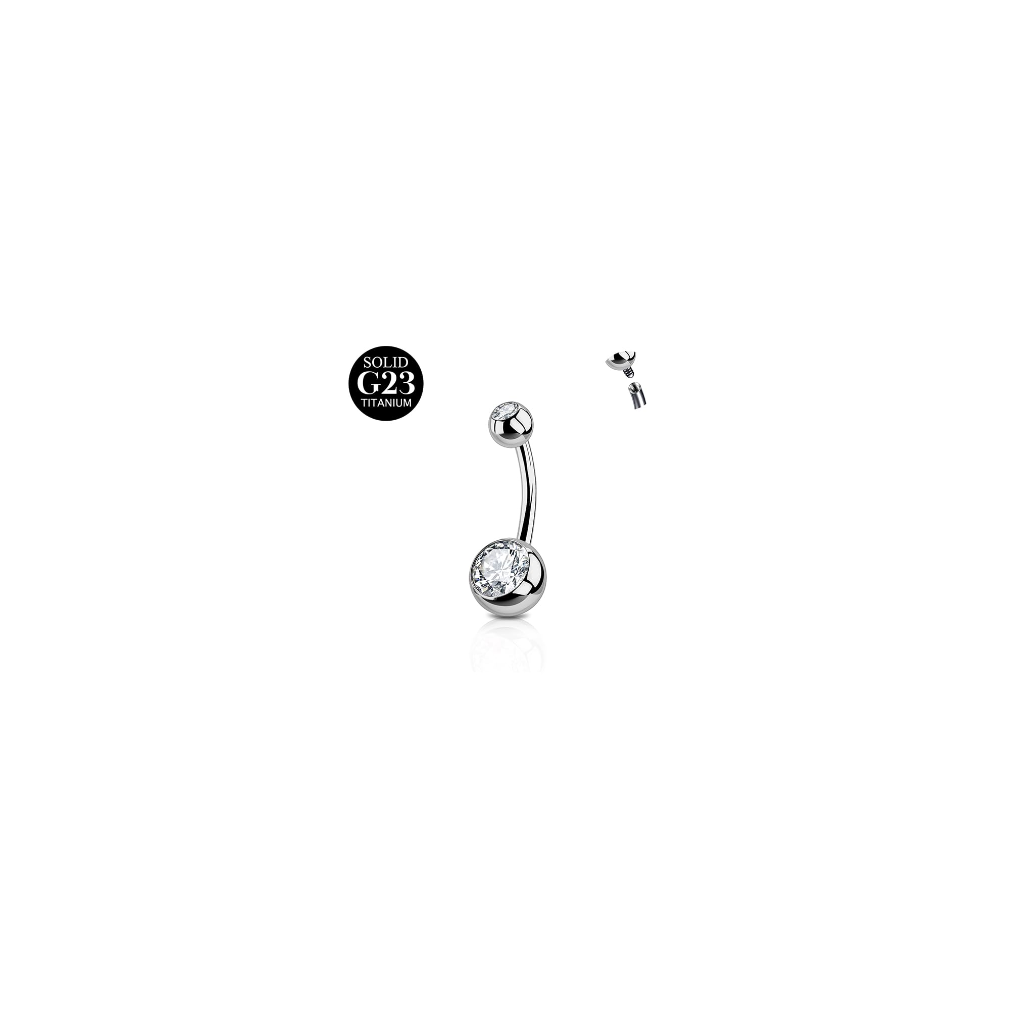 AceFun Bauchnabelpiercing Silber,6mm 8mm 10mm 12mm 14mm Bauchnabelpiercing Titan Chirurgenstahl für Frauen 1 Stück 14G Solid Piercing Titan Bauchnabel piercing Barbell Bijoux Ringe für Body Piercing Angebot bei HelloDeals